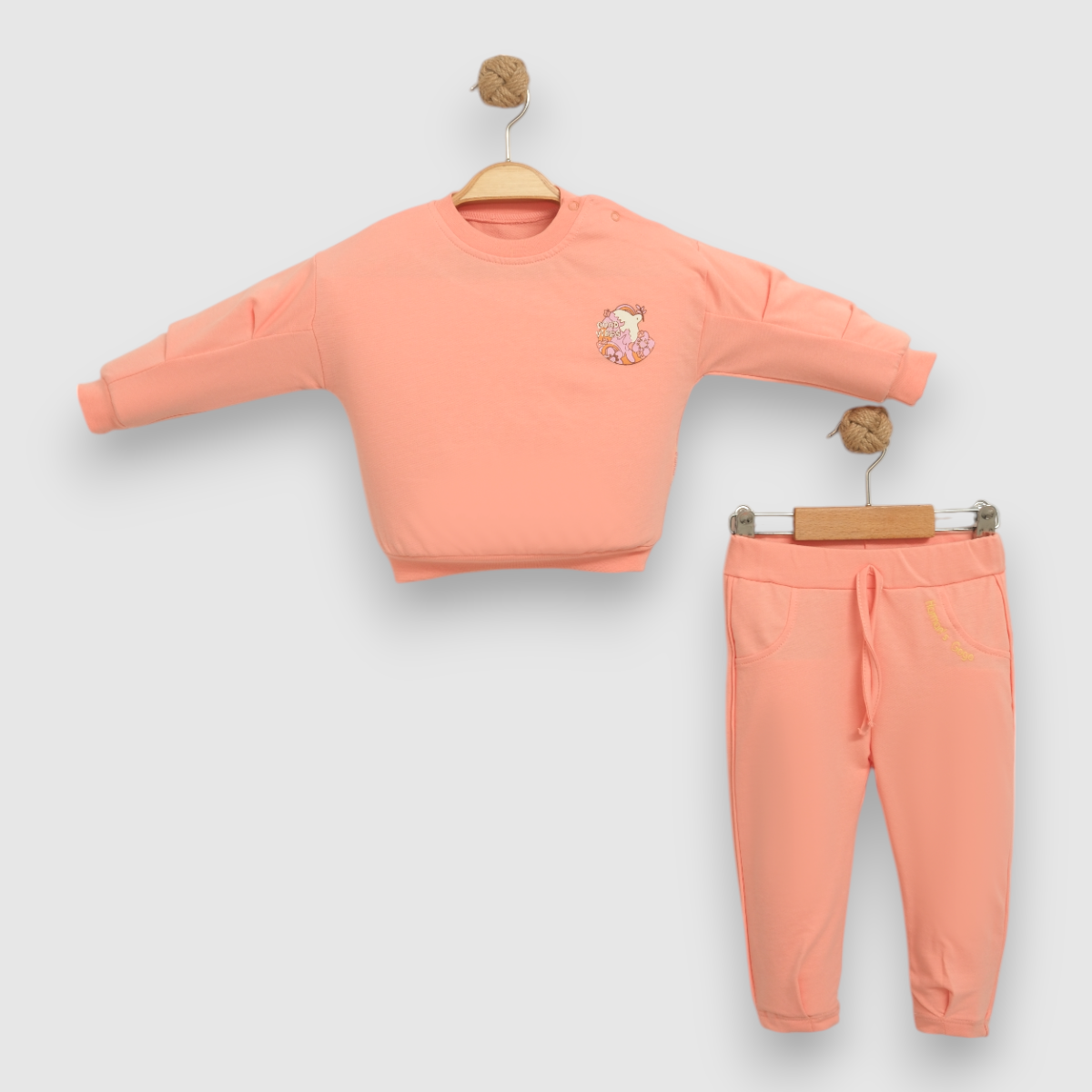 NECİXS KIZ BEBEK RENKLİ BASİC 2Lİ TAKIM