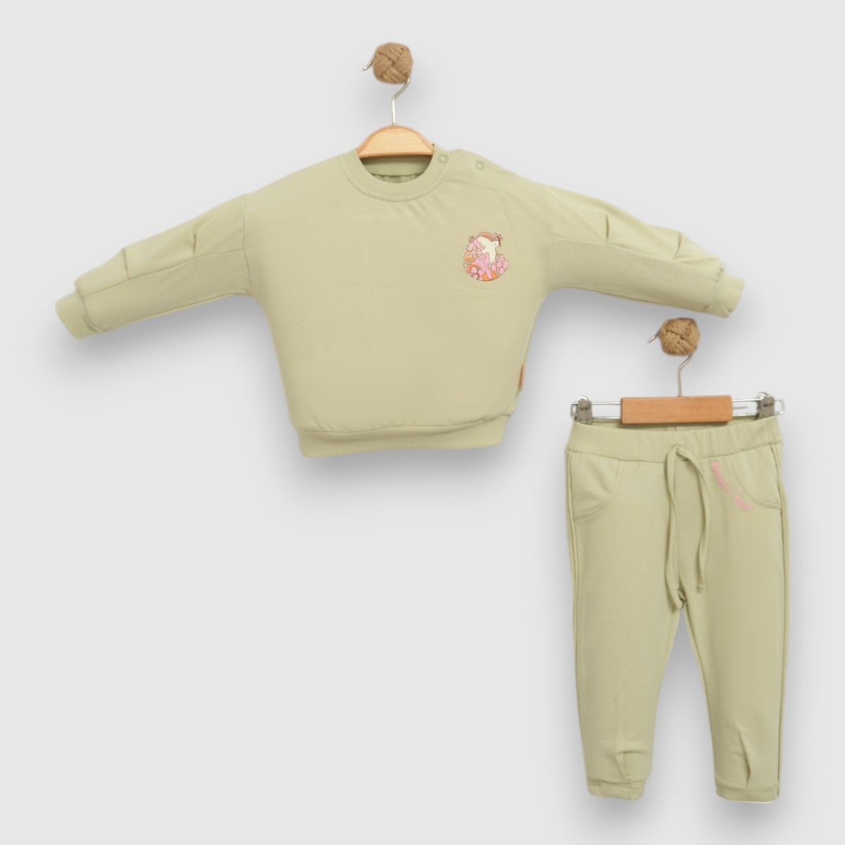 NECİXS KIZ BEBEK RENKLİ BASİC 2Lİ TAKIM