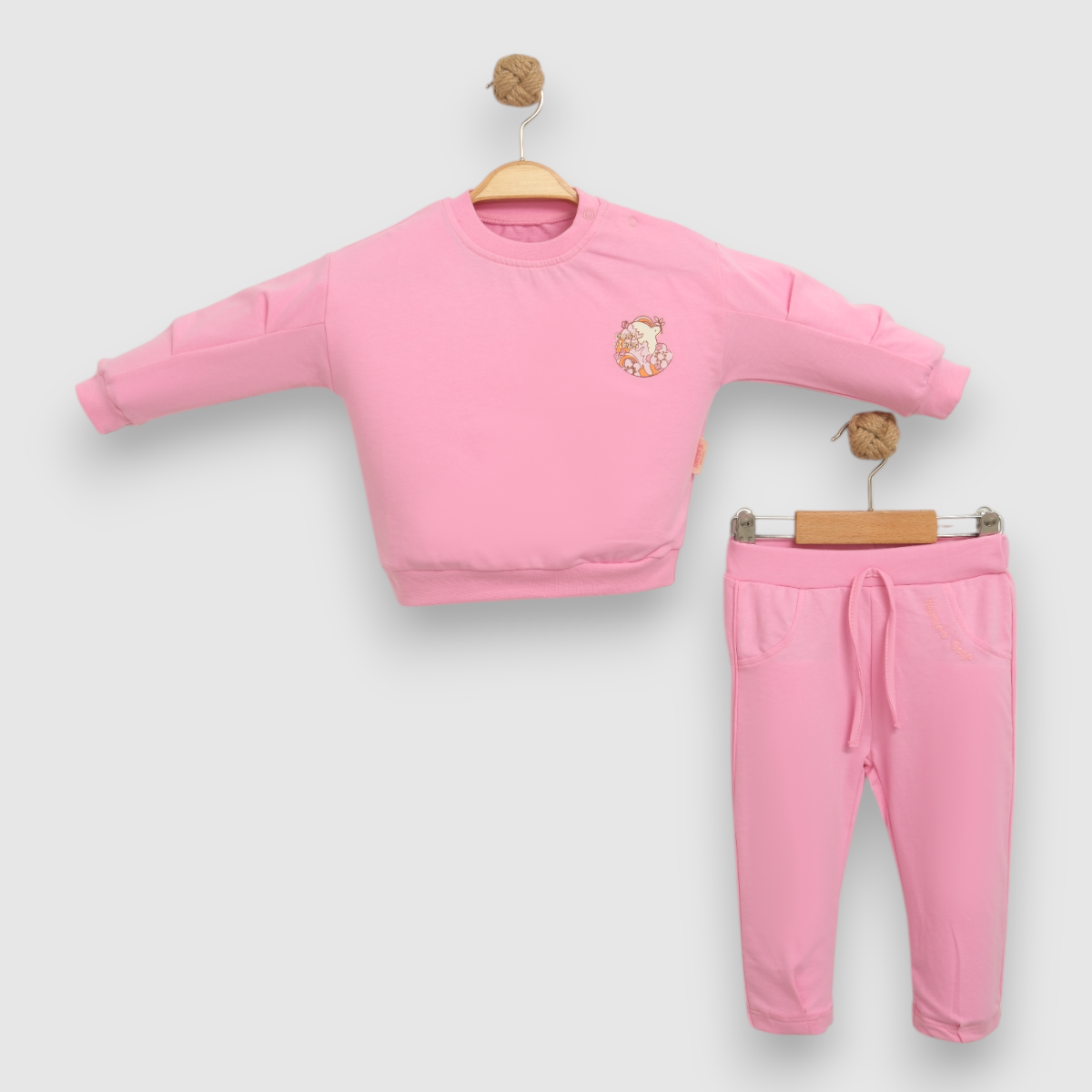 NECİXS KIZ BEBEK RENKLİ BASİC 2Lİ TAKIM