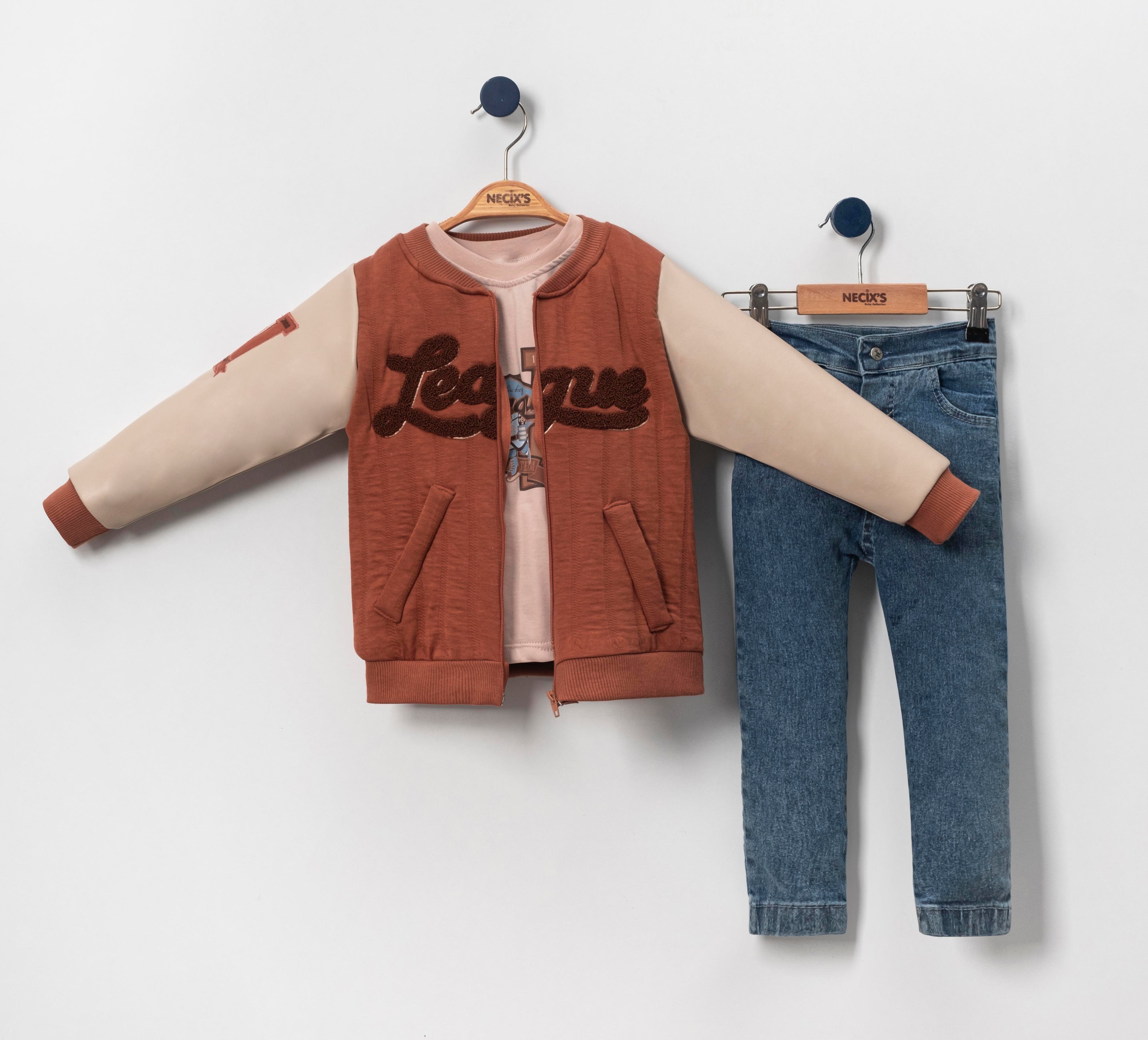 Necix's Leagu Süzene Erkek Bebek Kolej Üçlü Takım