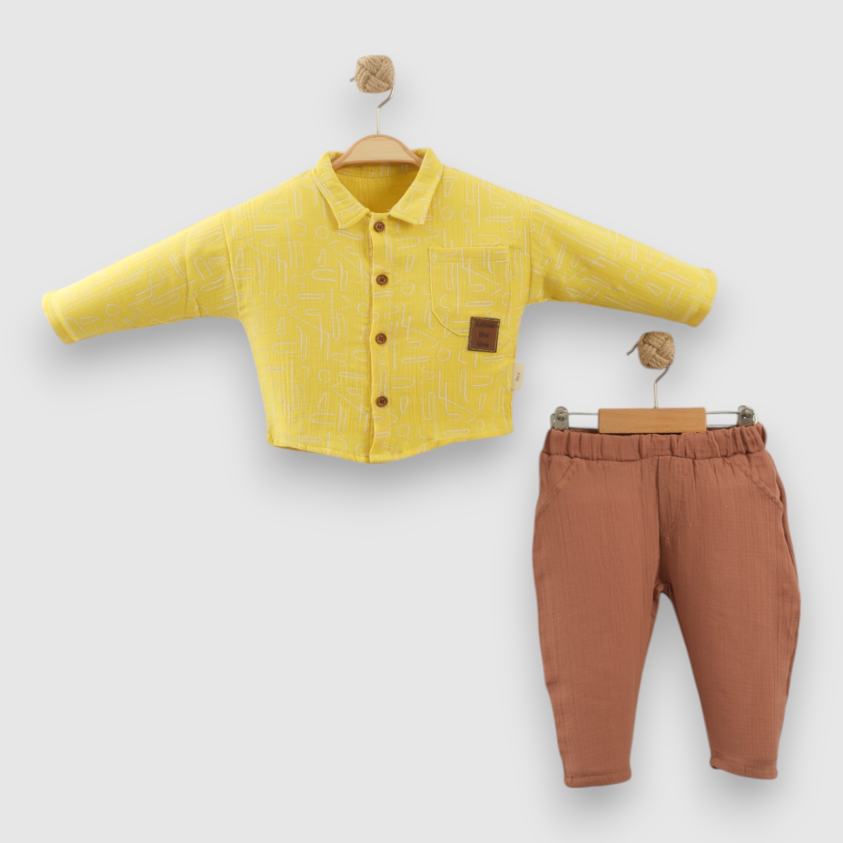 NECİXS LİNEAR GÖMLEKLİ ERKEK BEBEK 2 Lİ TAKIM