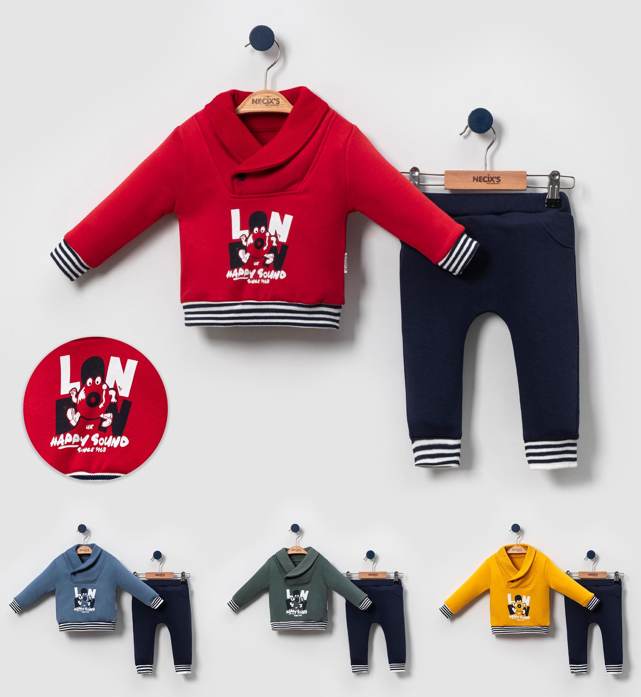 Necix's London Üç İp Özgün Bebek İkili Takım