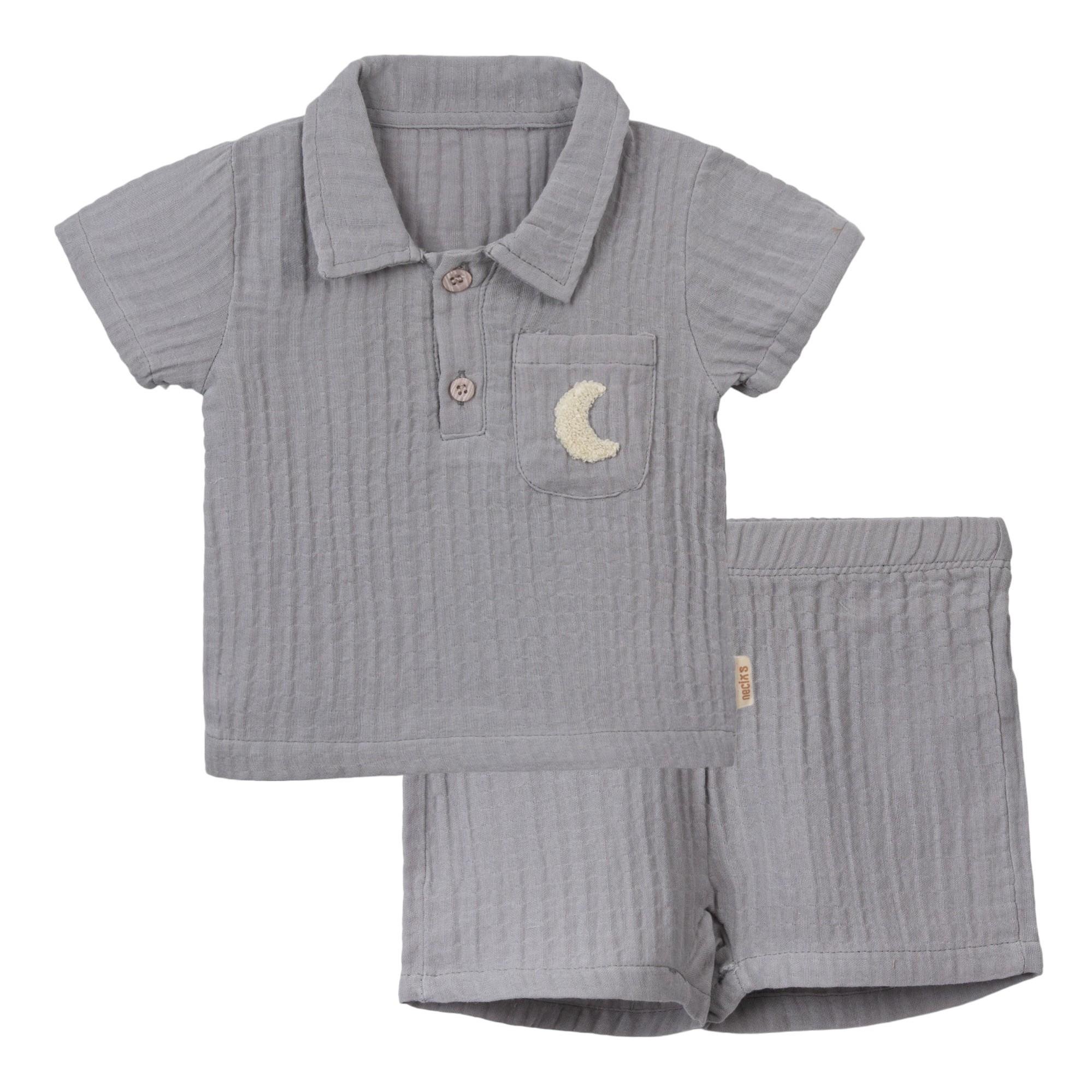Necix's Madrid Müslin Erkek Bebek İkili Takım
