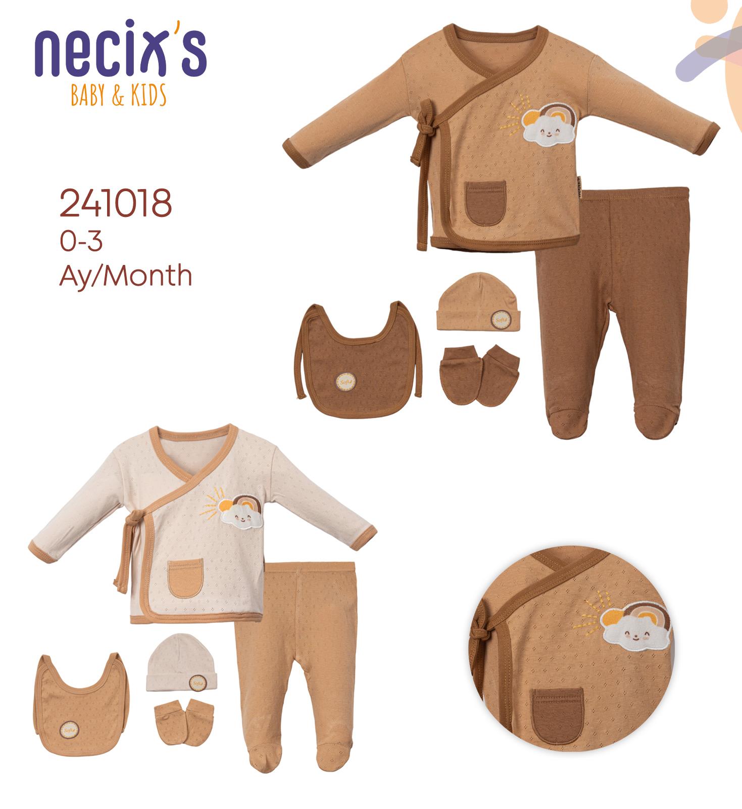 Necix's Melbourne Soft Erkek Bebek Hastane Çıkışı Beşli Set