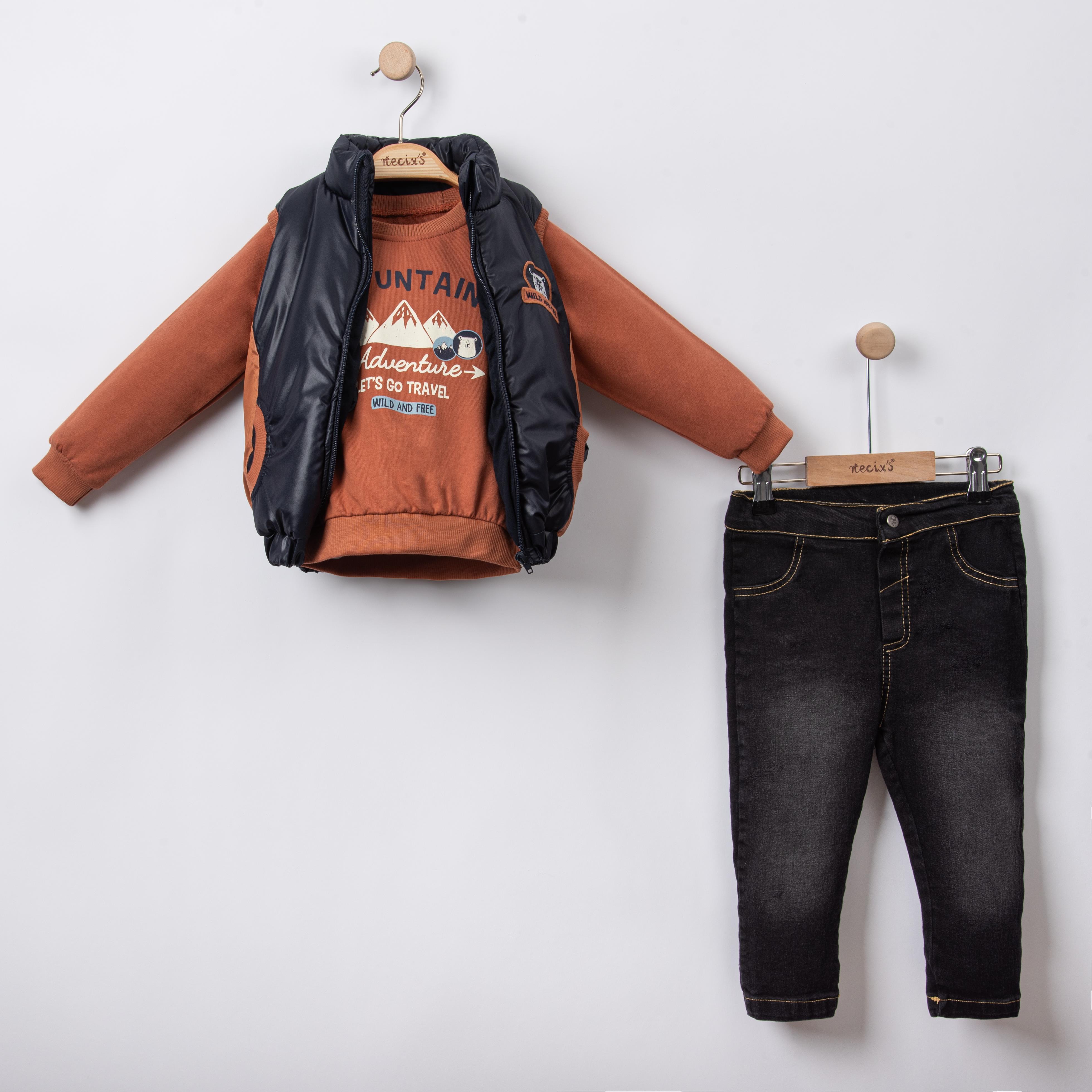 Necix's Mountain Şişme Yelekli Erkek Çocuk Üçlü Takım