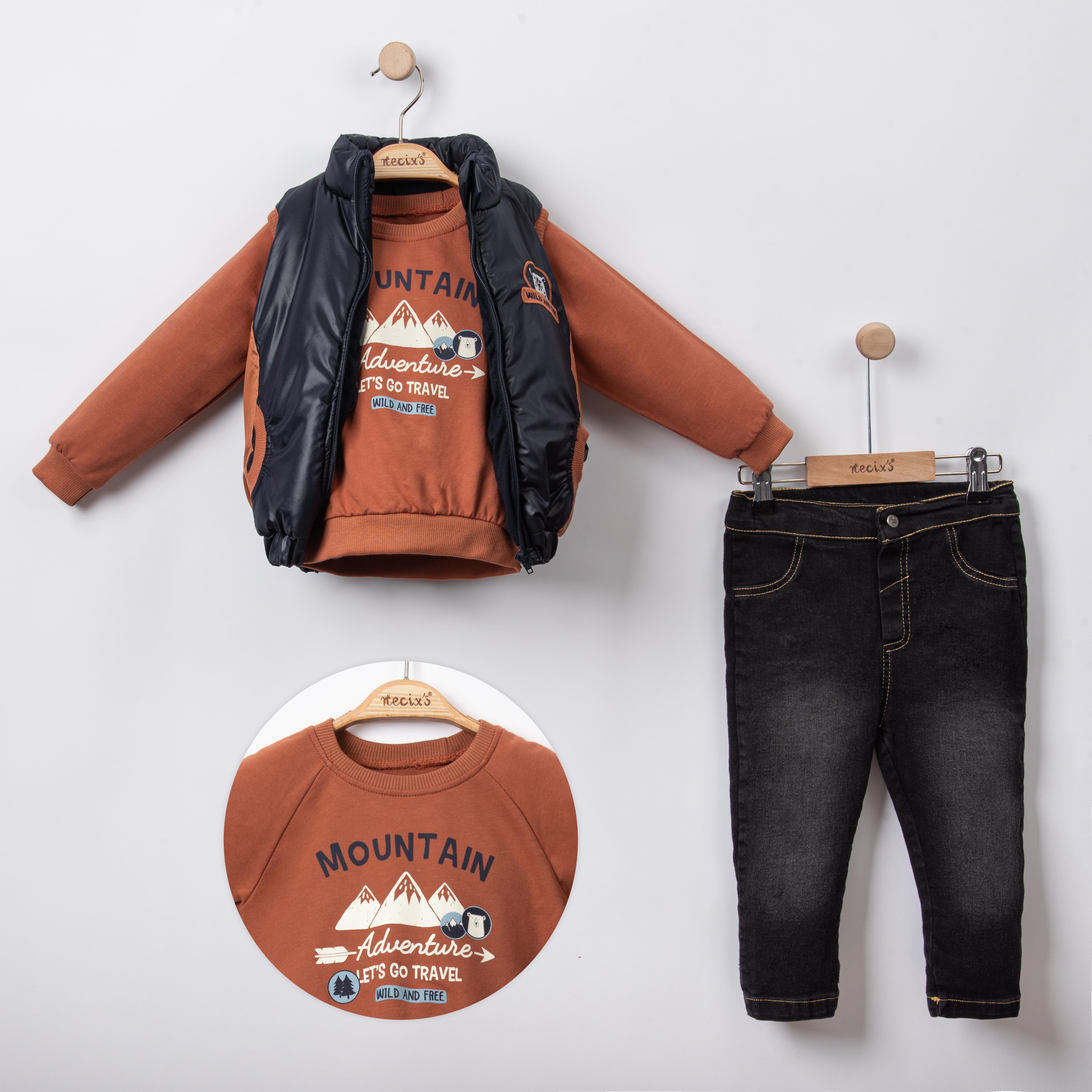Necix's Mountain Şişme Yelekli Erkek Çocuk Üçlü Takım