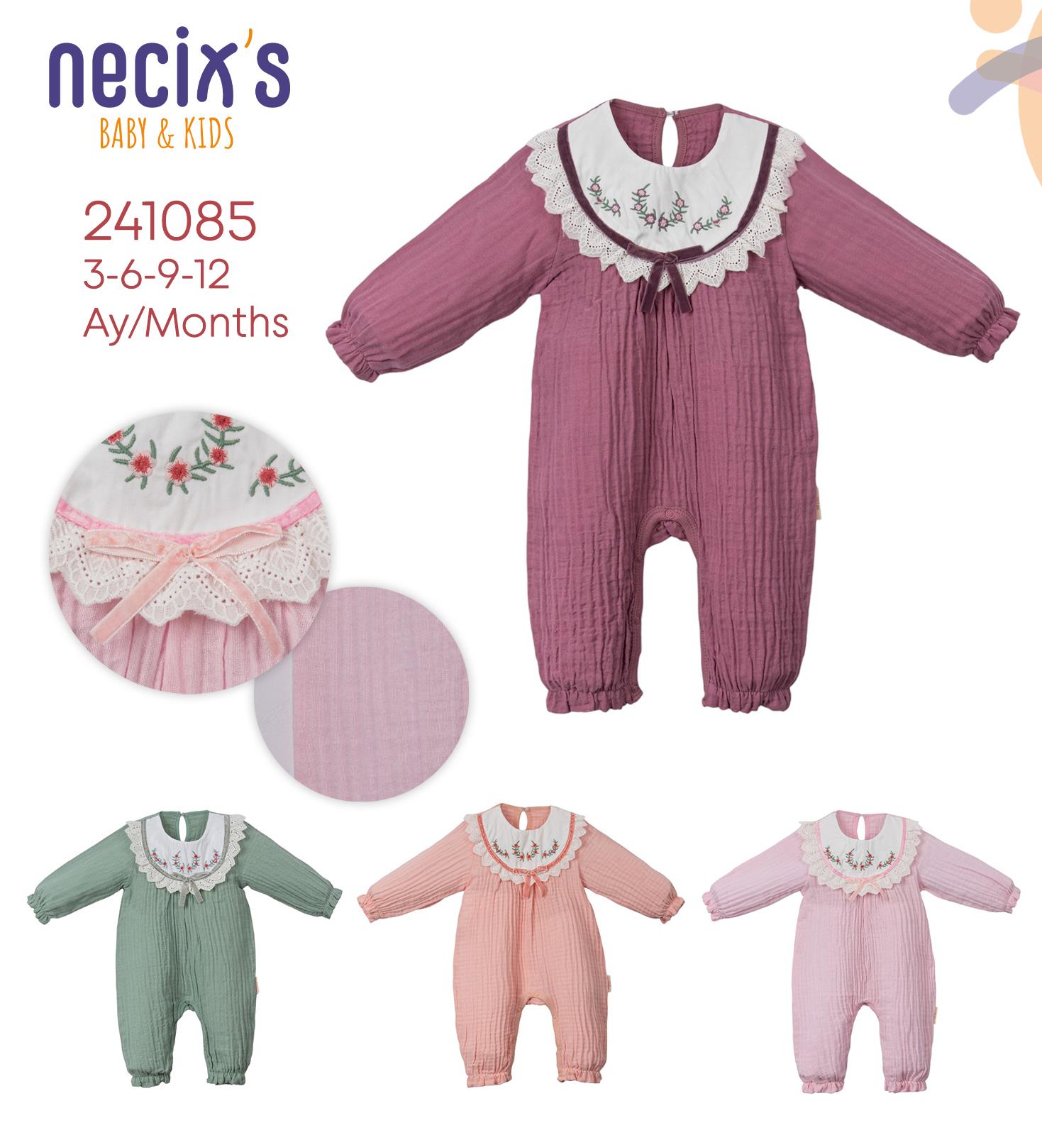 Necix's Müslin Kız Bebek Tulum