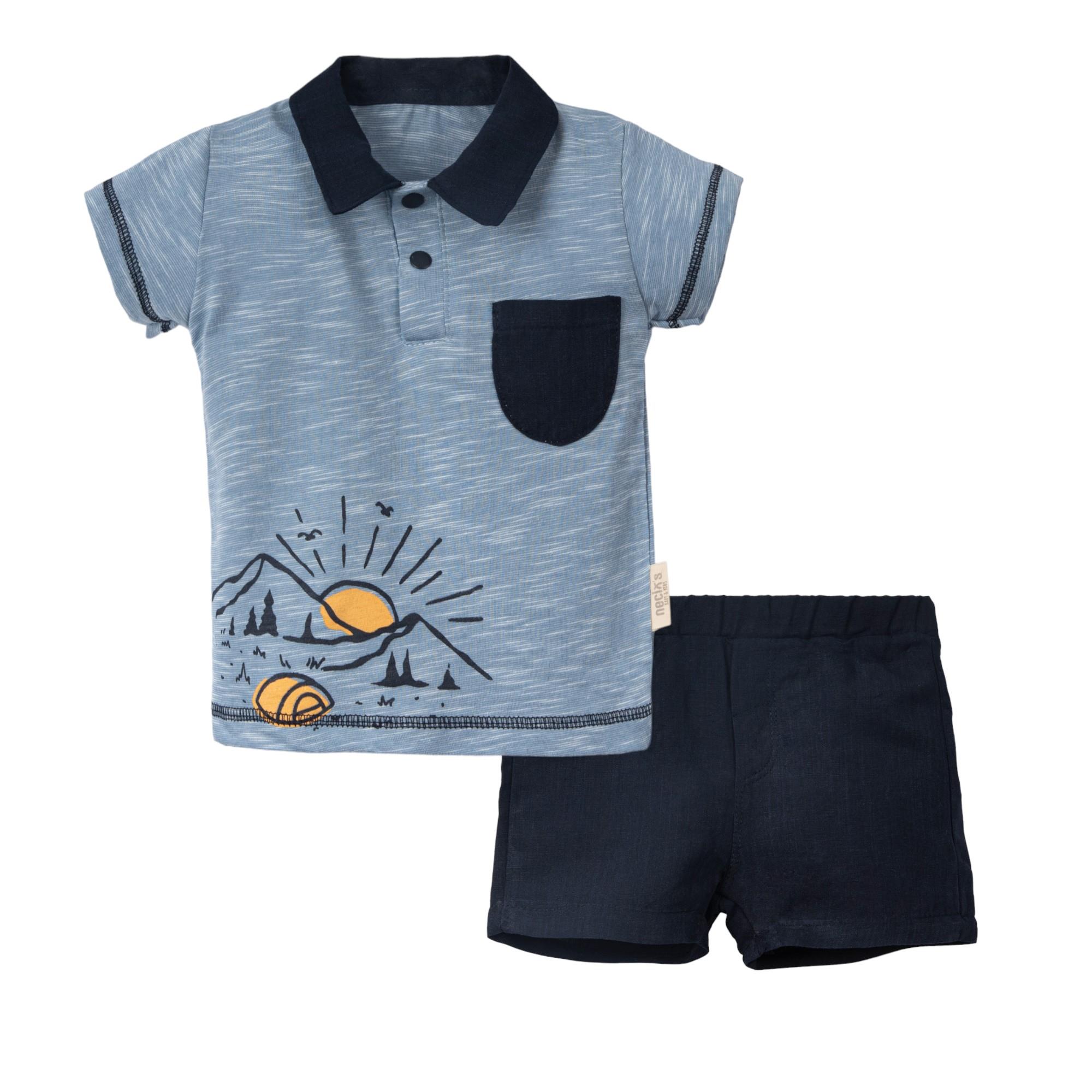 Necix's Nabire Polo Yakalı Erkek Bebek İkili Takım