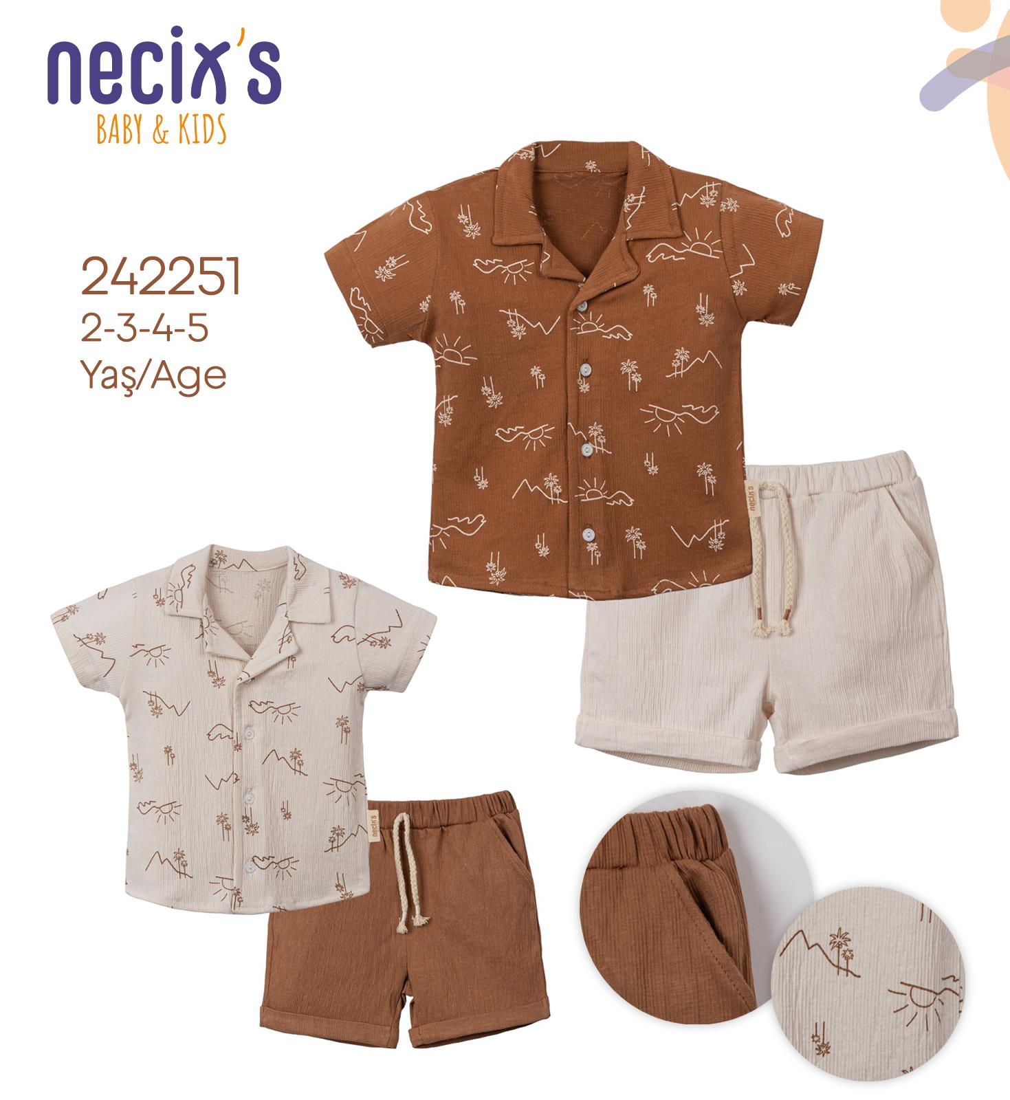 Necix's Nephi Erkek Çocuk Gömlekli İkili Takım