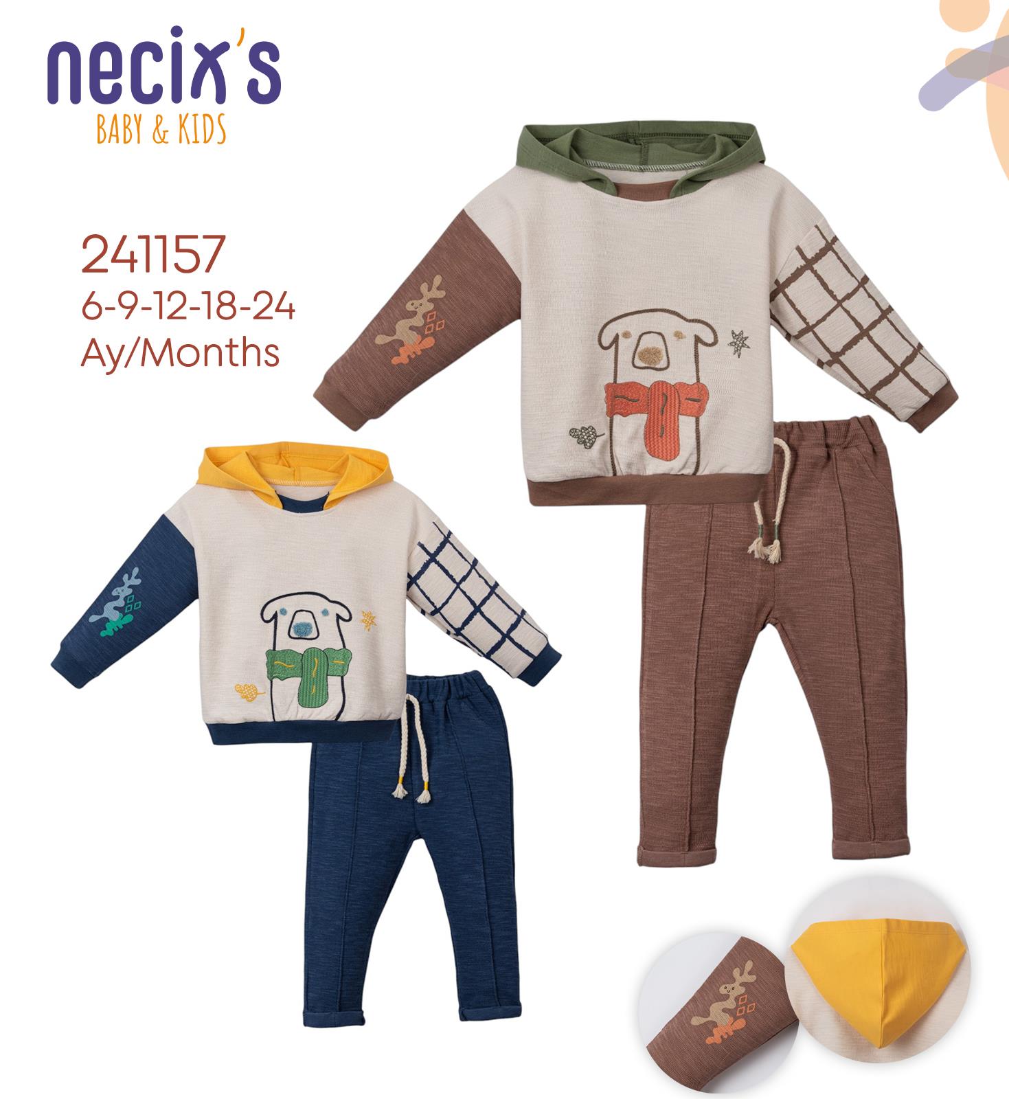 Necix's New Haven Kapşonlu Erkek Bebek İkili Takım