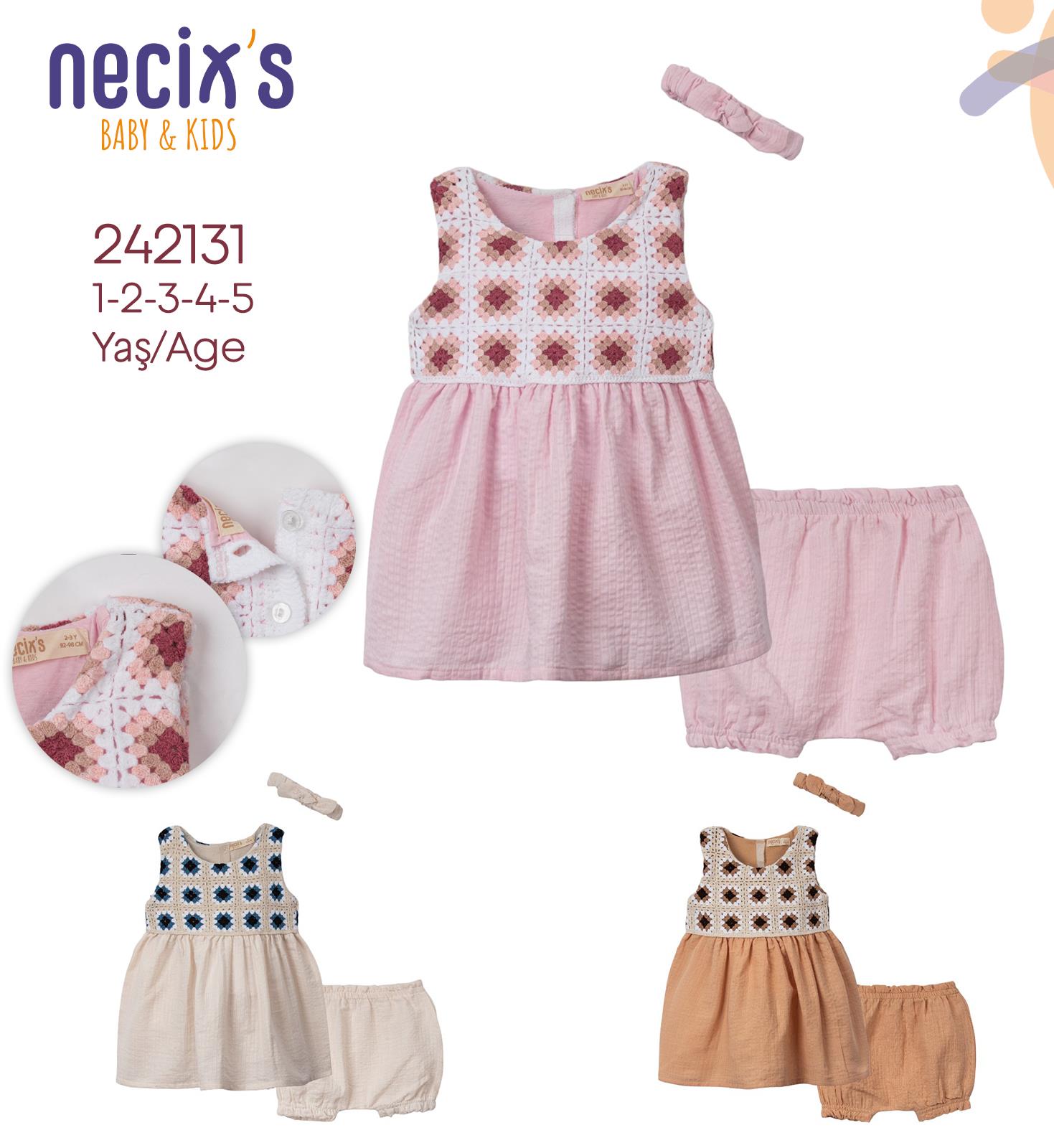 Necix's Örgülü Kız Çocuk Elbise