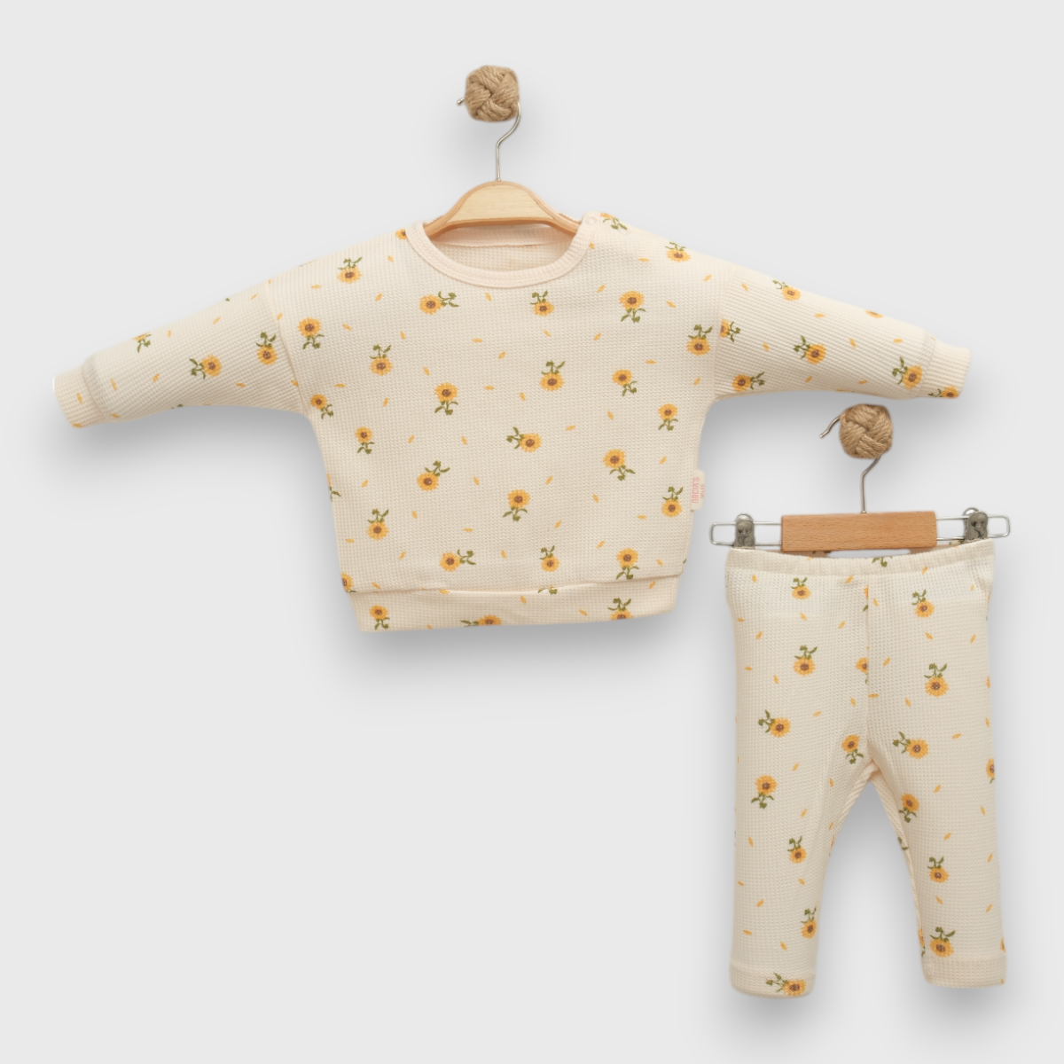 NECİXS PAPATYA DESEN 2Lİ KIZ BEBE TAKIM