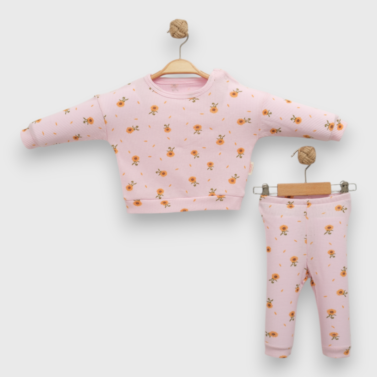 NECİXS PAPATYA DESEN 2Lİ KIZ BEBE TAKIM