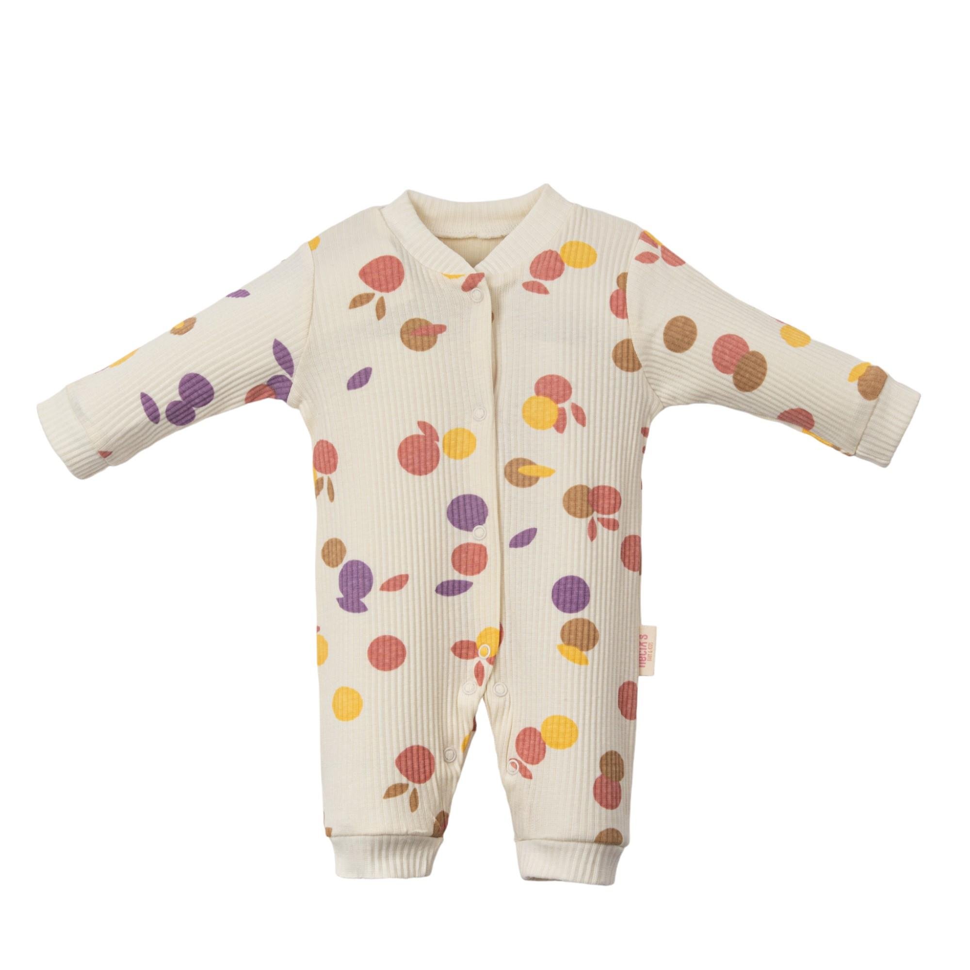 Necix's Renk Benek Kız Bebek Manşetli Tulum