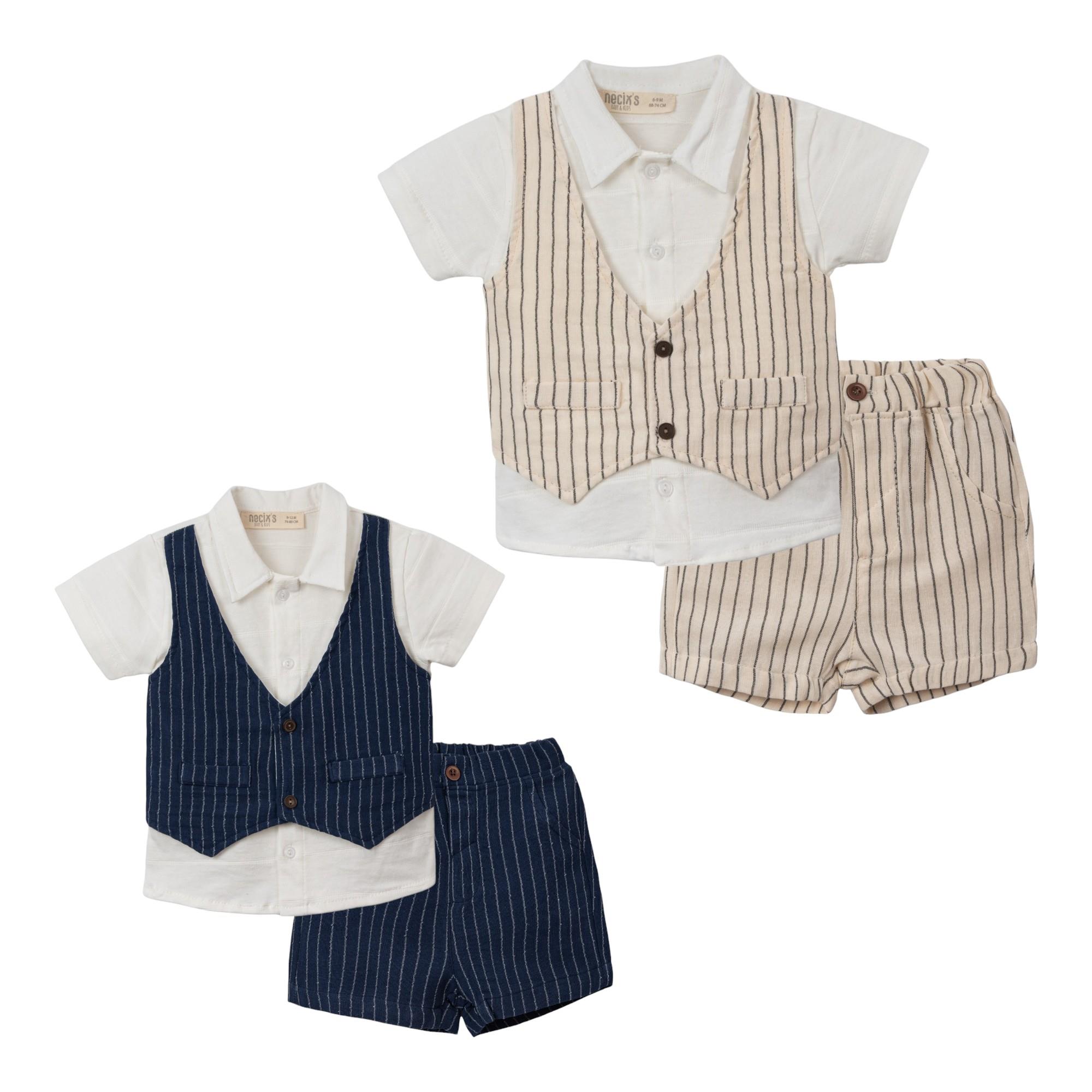 Necix's Reus Yelekli Erkek Bebek İkili Takım