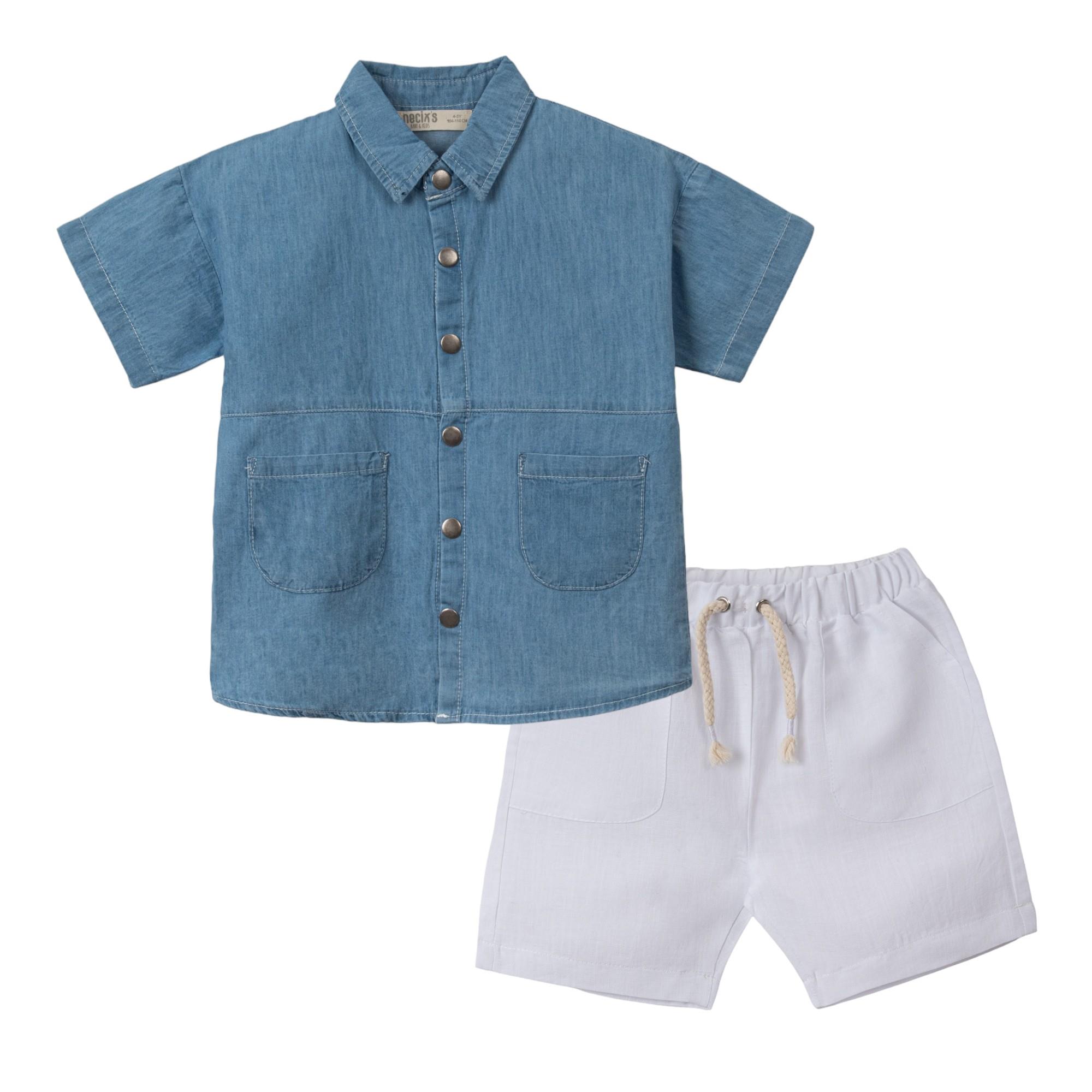 Necix's Riva Erkek Bebek Gömlekli İkili Takım