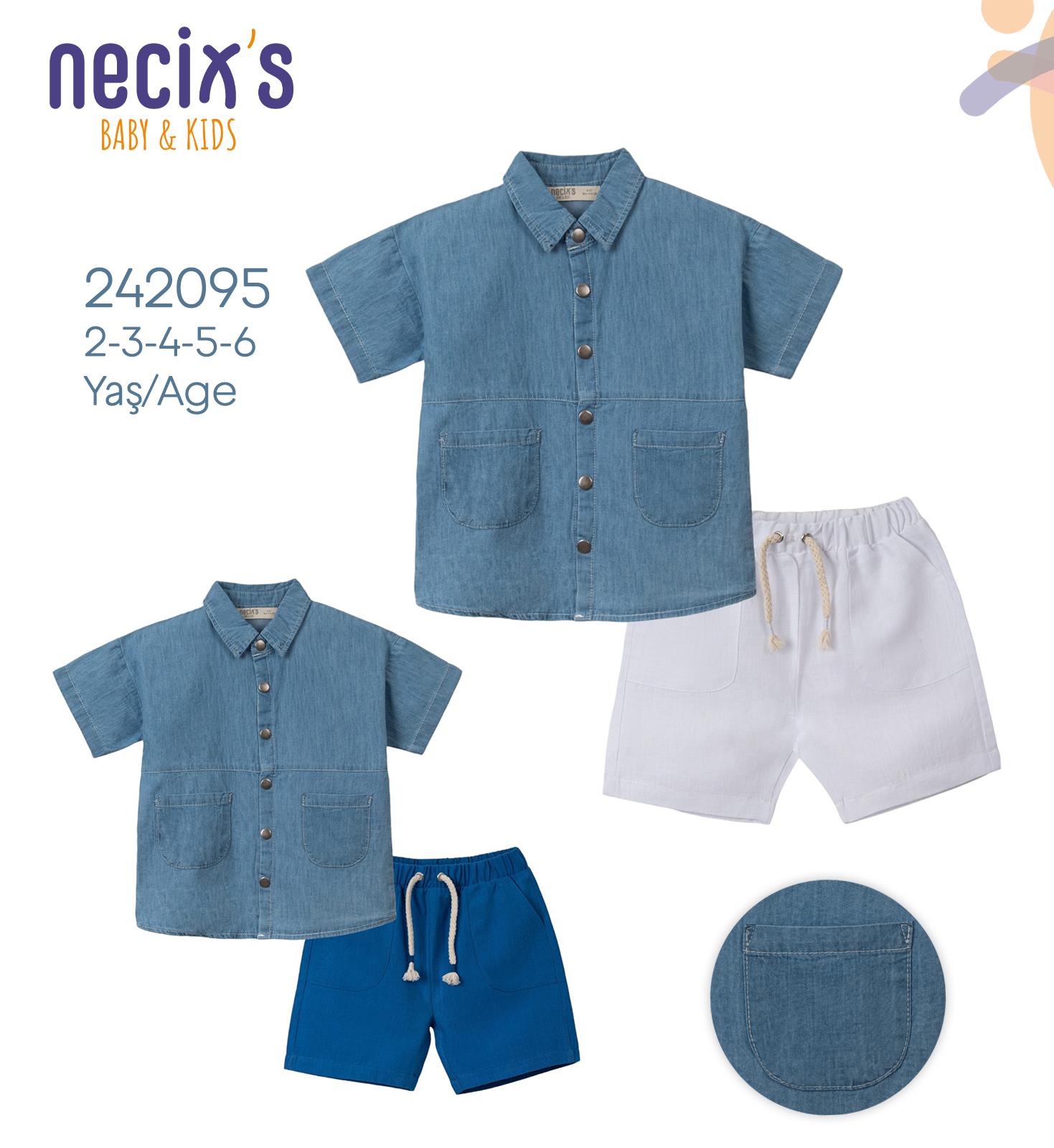 Necix's Riva Erkek Bebek Gömlekli İkili Takım