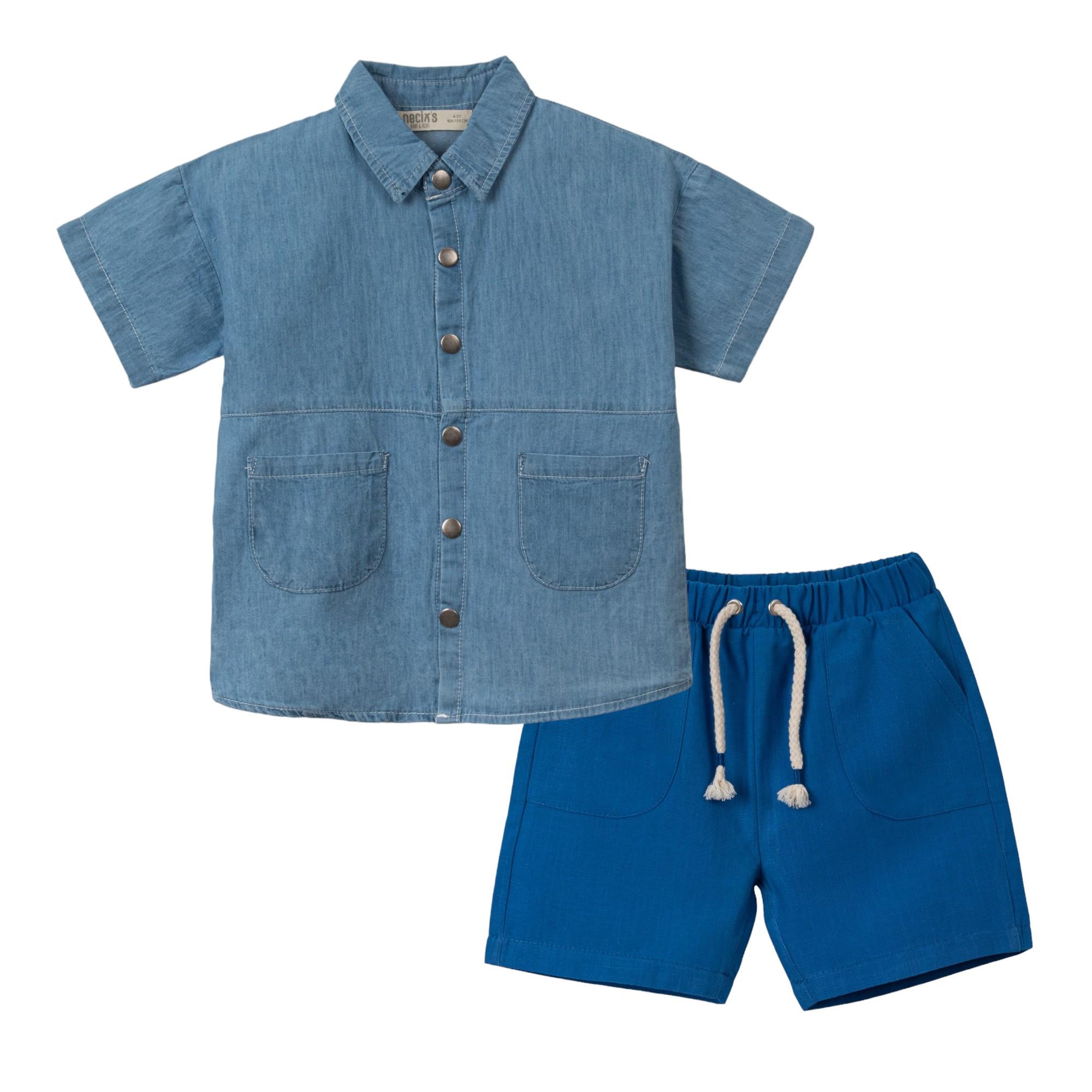 Necix's Riva Erkek Bebek Gömlekli İkili Takım