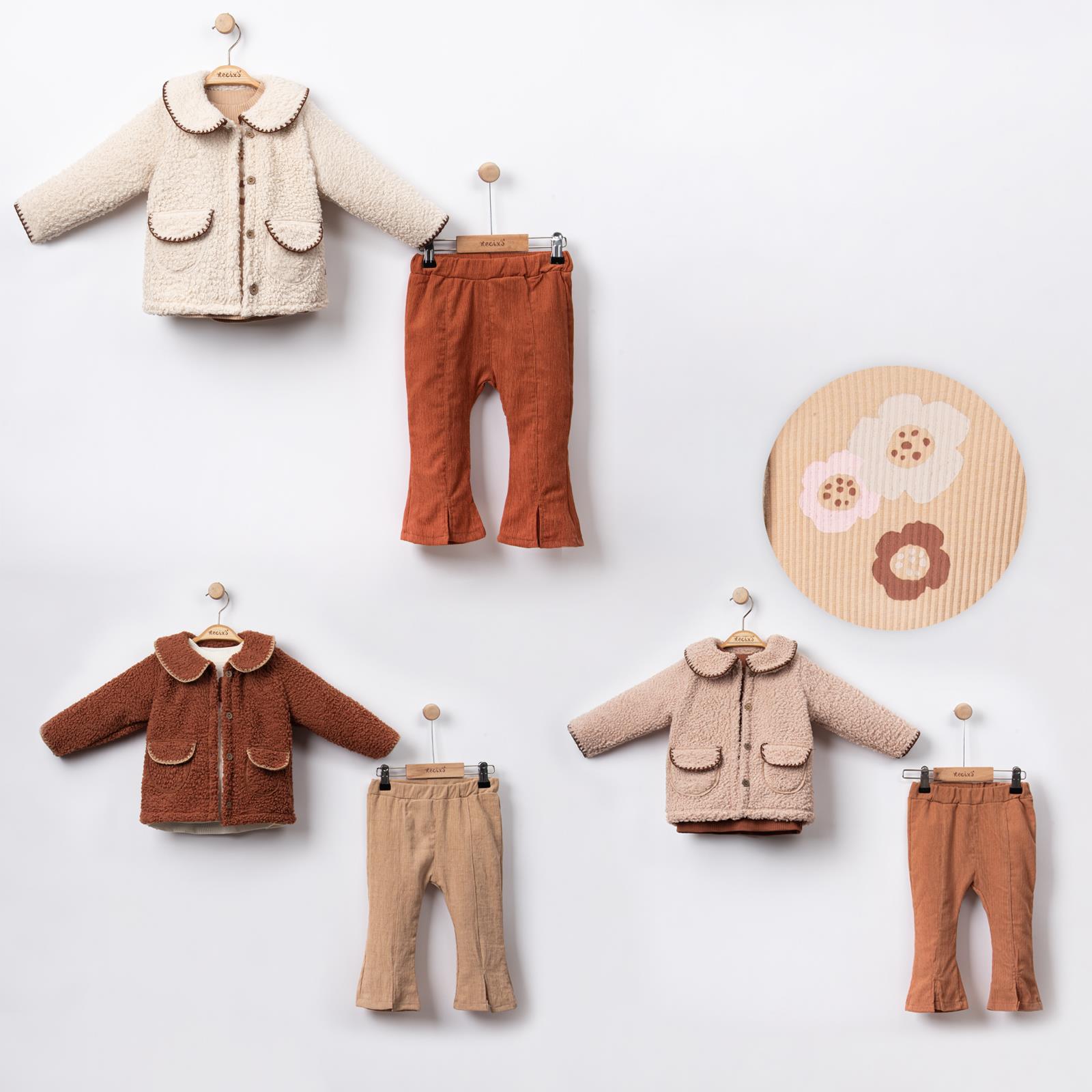 Necix's Santorini Kız Bebek Özgün Üçlü Takım