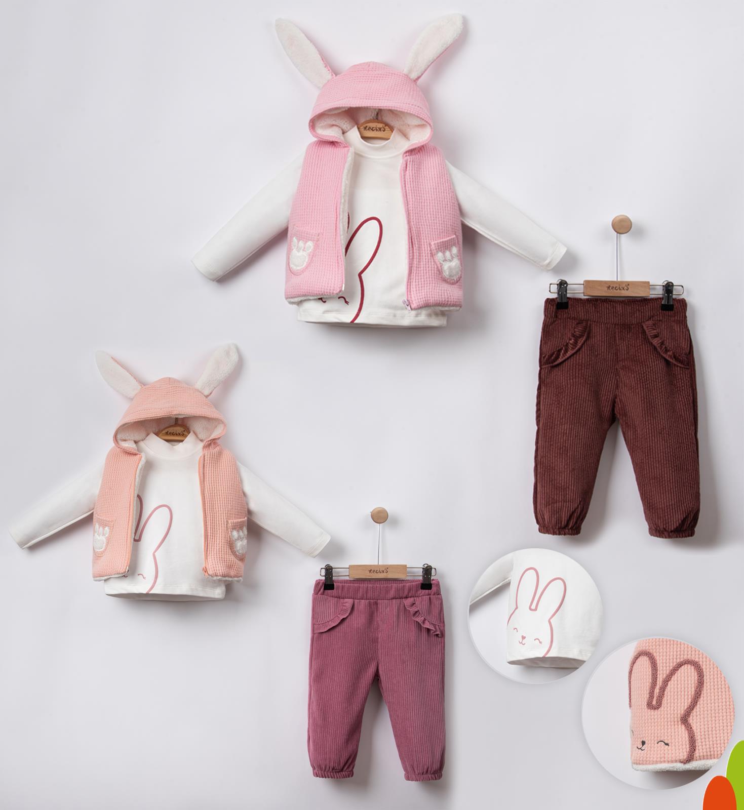 Necix's Sydney Kız Bebek Şişme Yelekli Üçlü Takım