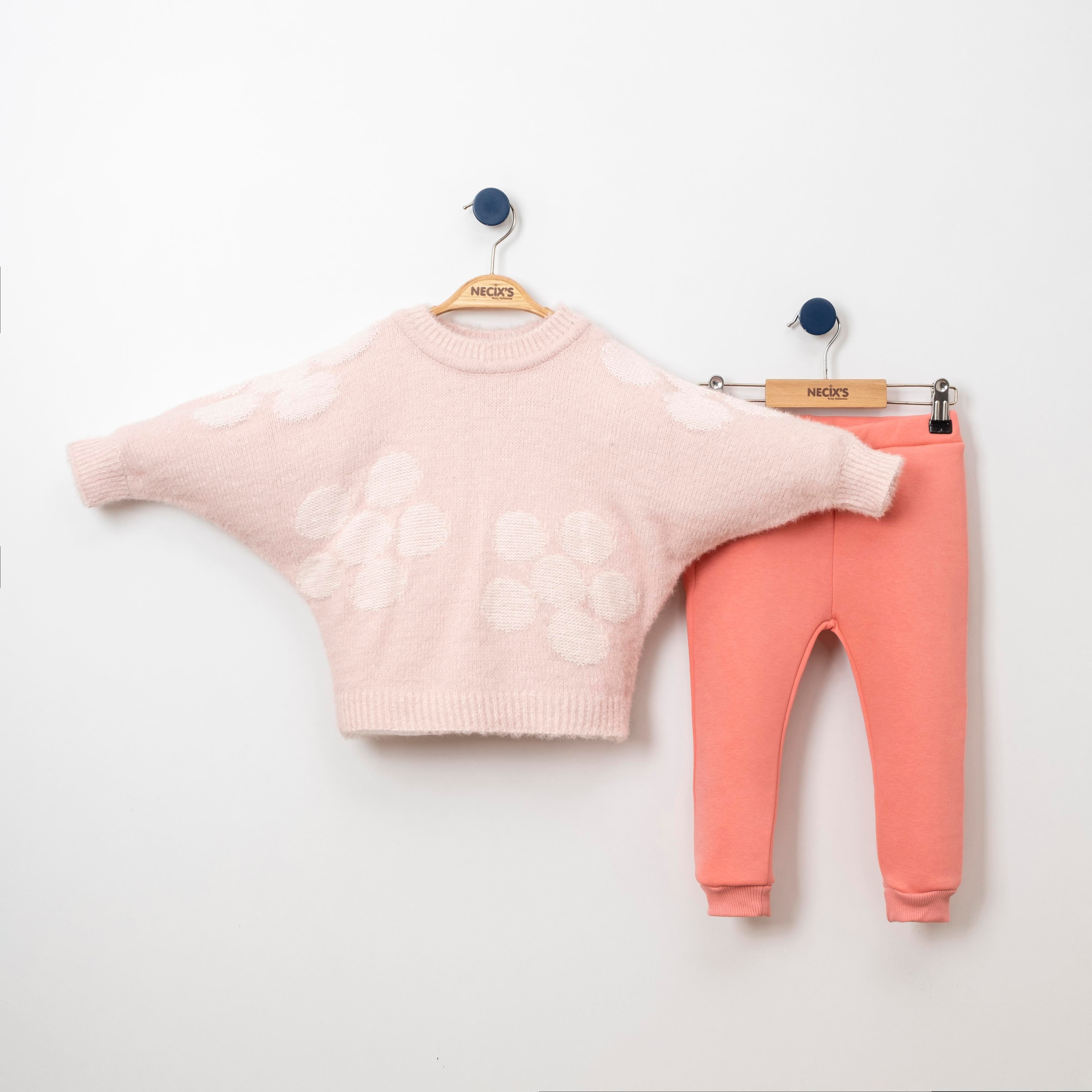 Necix's Triko Yarasa Kol Kız Bebek İkili Takım