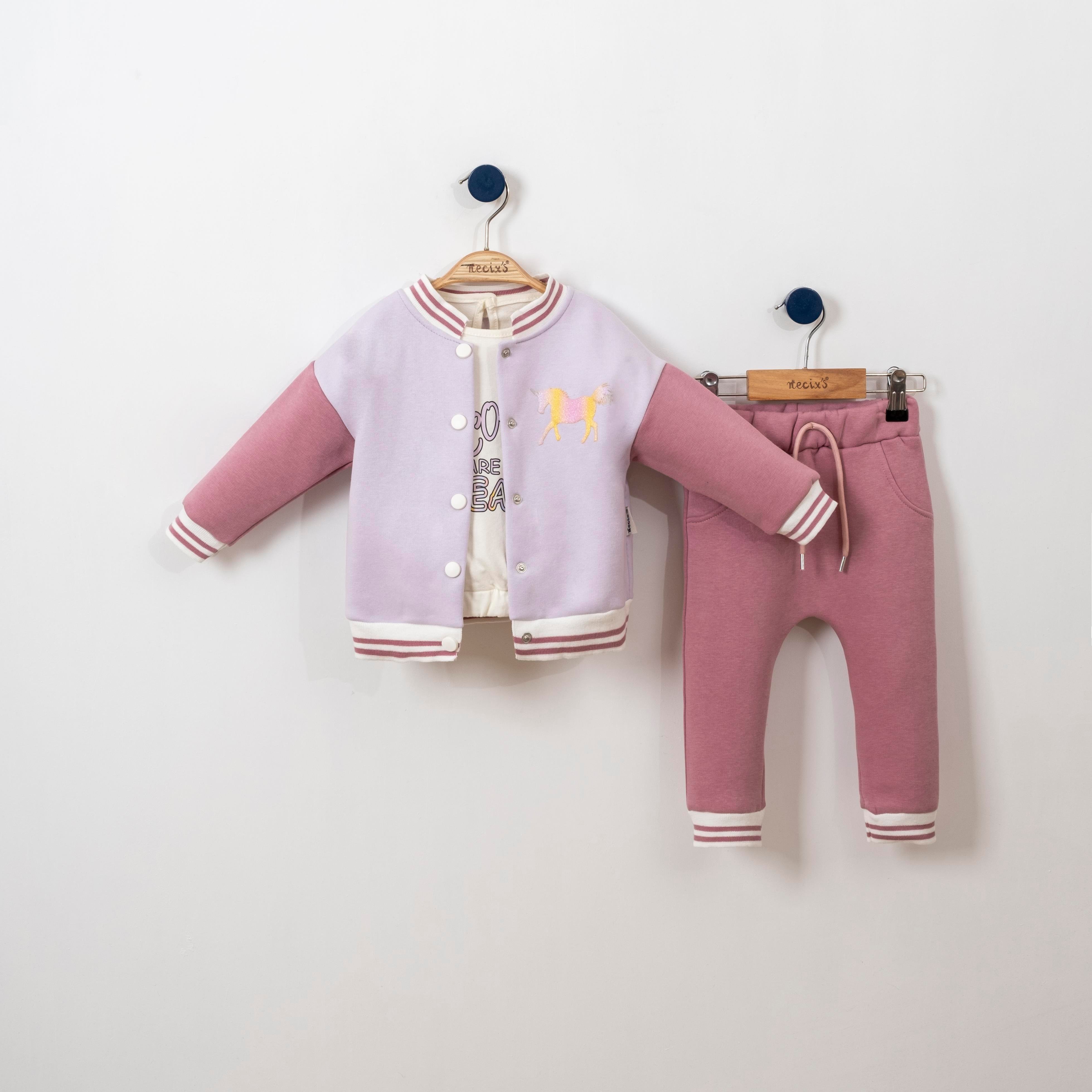 Necix's Unicorns Reals Kolej Kız Bebek Üçlü Takım