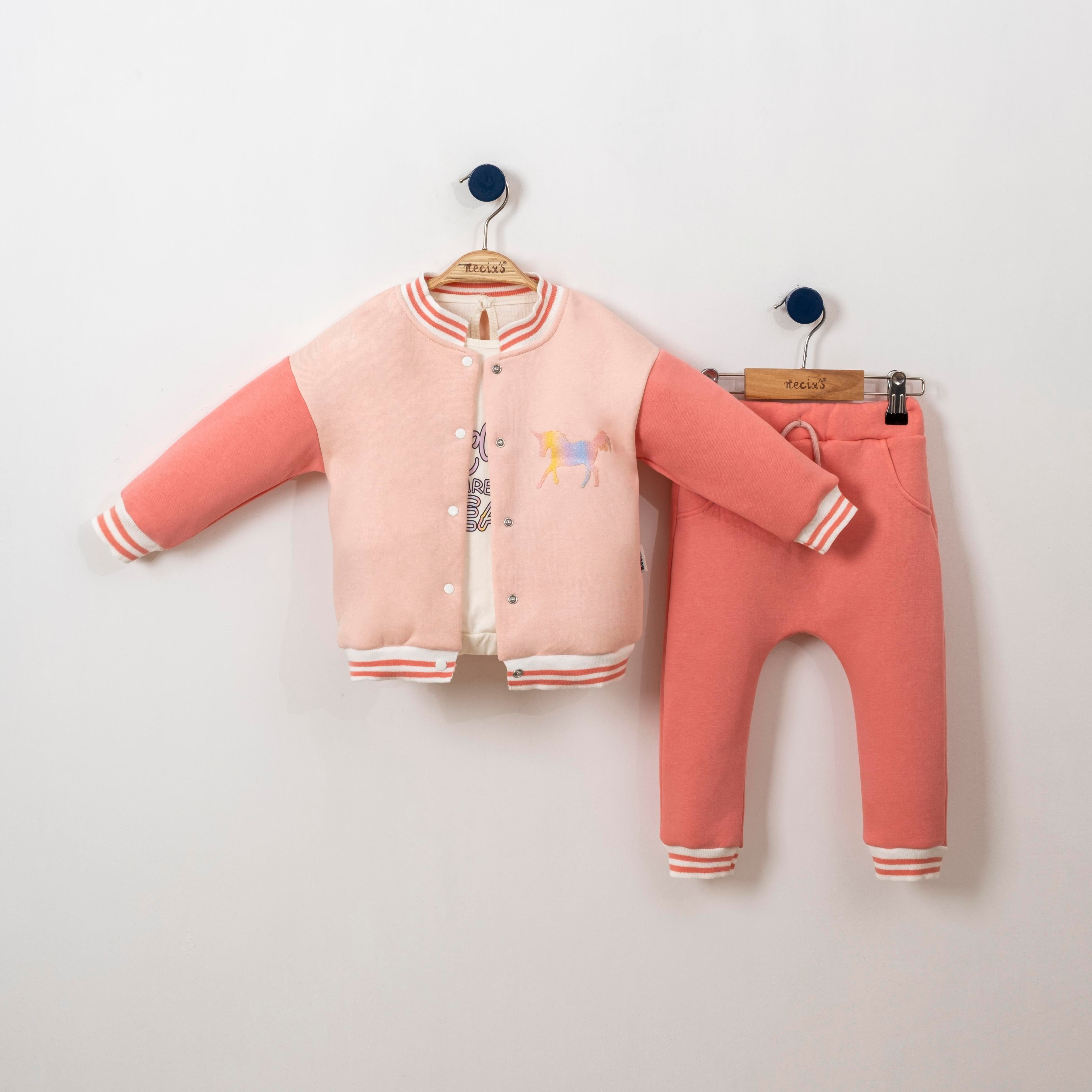 Necix's Unicorns Reals Kolej Kız Bebek Üçlü Takım