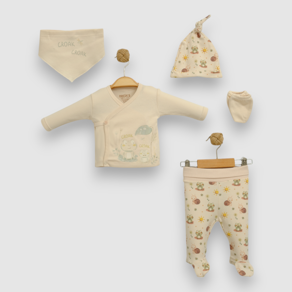 NECİXS UNISEX YENİDOĞAN FAMILY TIME 5 Lİ SET 0-3 AY