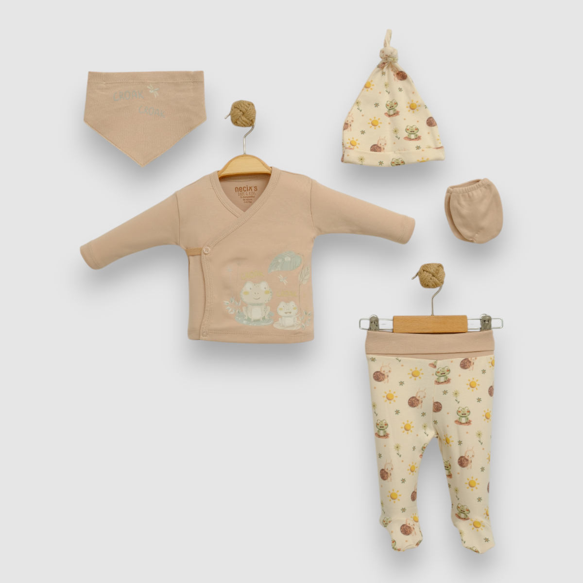 NECİXS UNISEX YENİDOĞAN FAMILY TIME 5 Lİ SET 0-3 AY