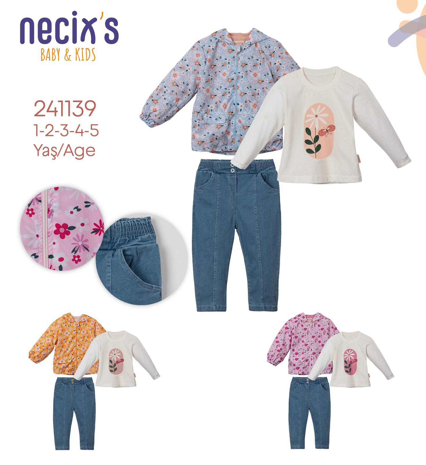 Necix's Valera Kız Çocuk Yağmurluklu Takım