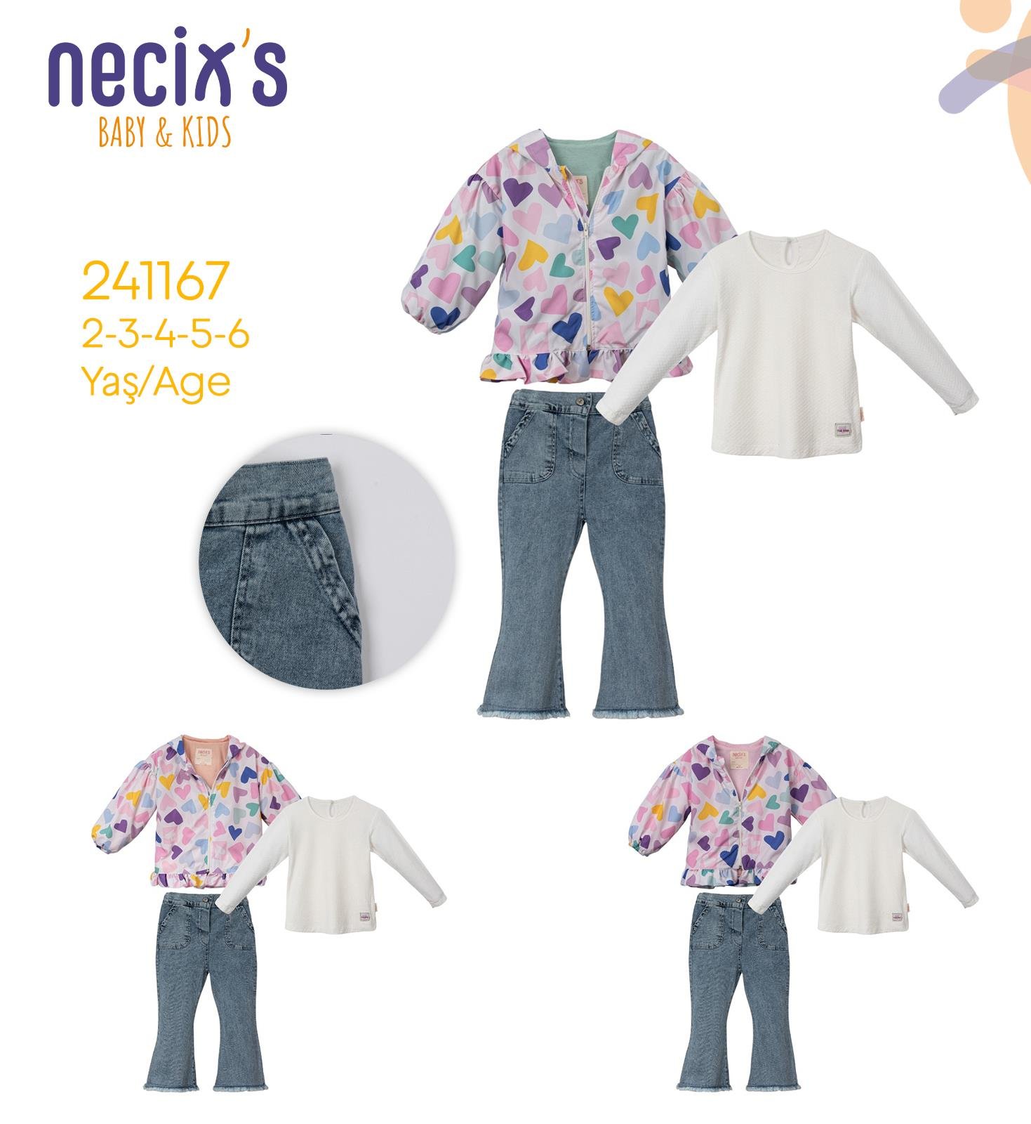 Necix's Valle Kız Çocuk Yağmurluklu Takım