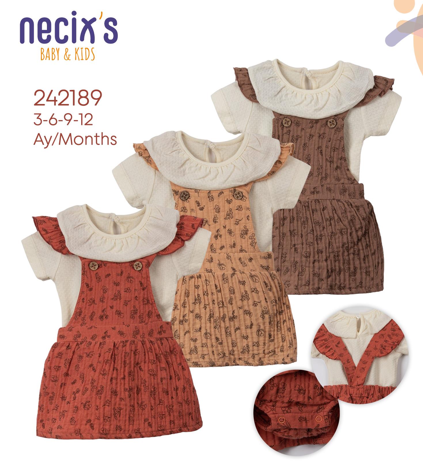 Necix's Villa Montes Salopetli Kzı Bebek Elbise