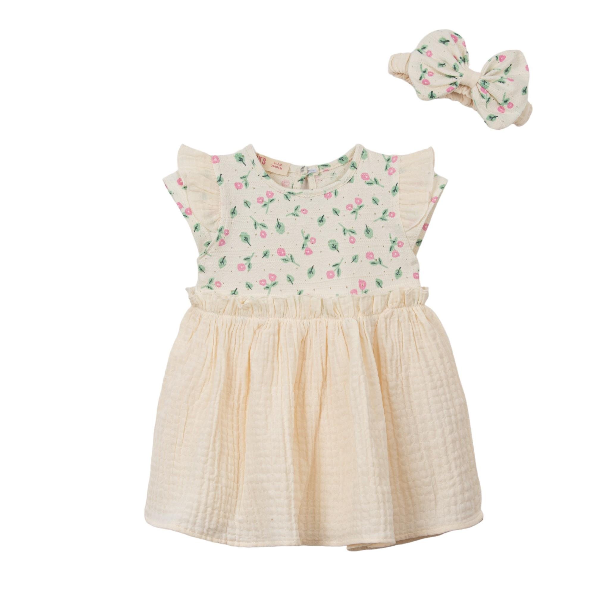 Necix's Vitoria Müslin Kız Bebek Elbise