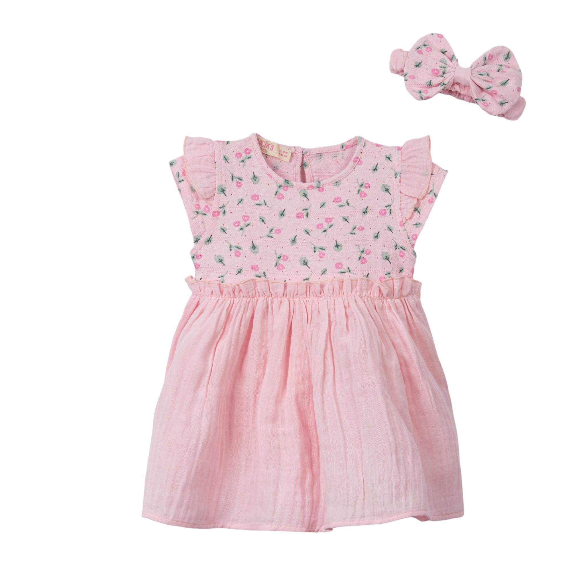 Necix's Vitoria Müslin Kız Bebek Elbise