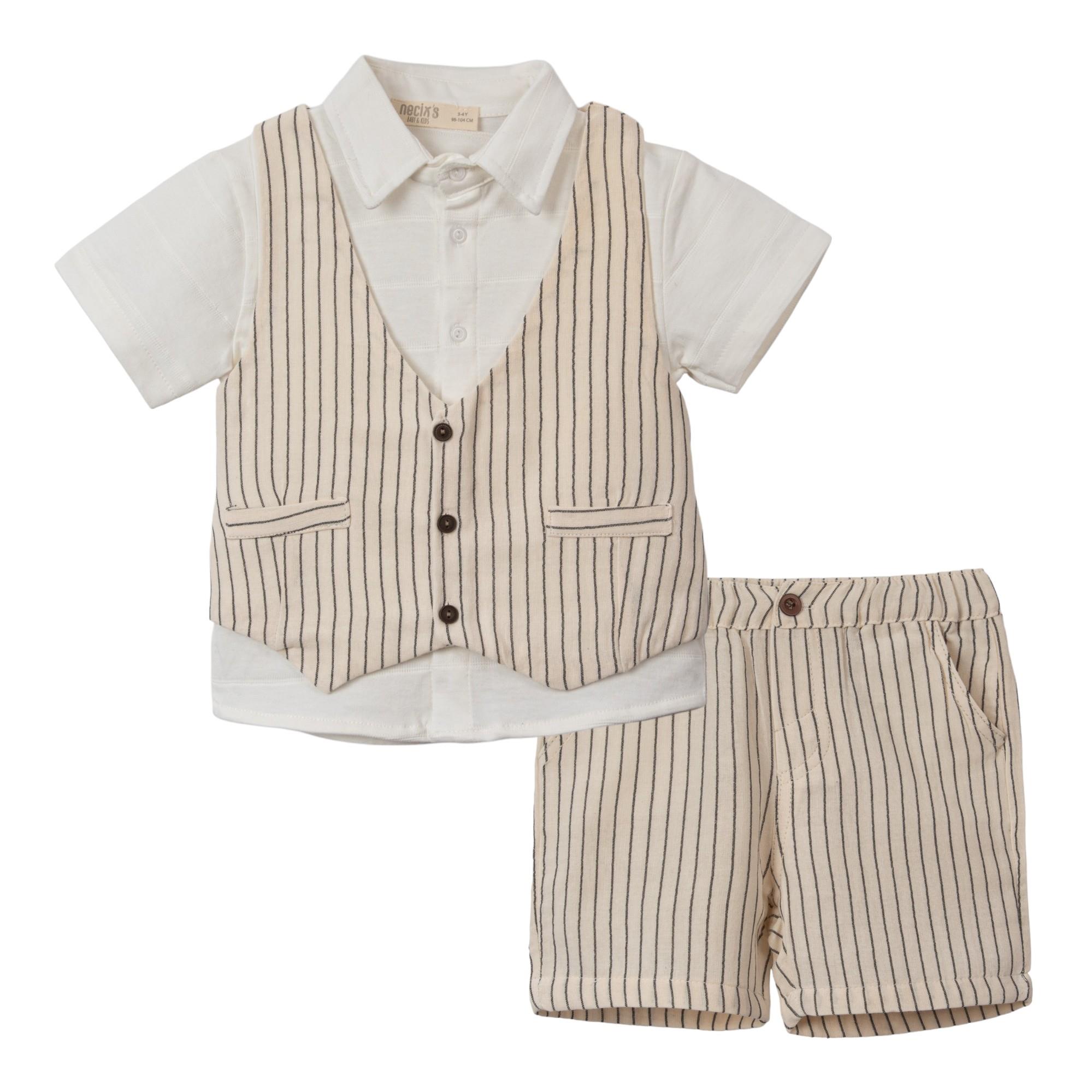 Necix's Yelekli Erkek Çocuk Üçlü Takım