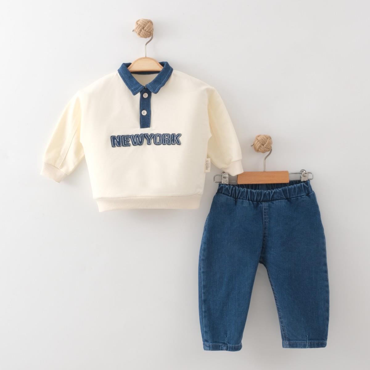 NEWYORK 2Lİ TAKIM ERKEK BEBEK 6-24 AY