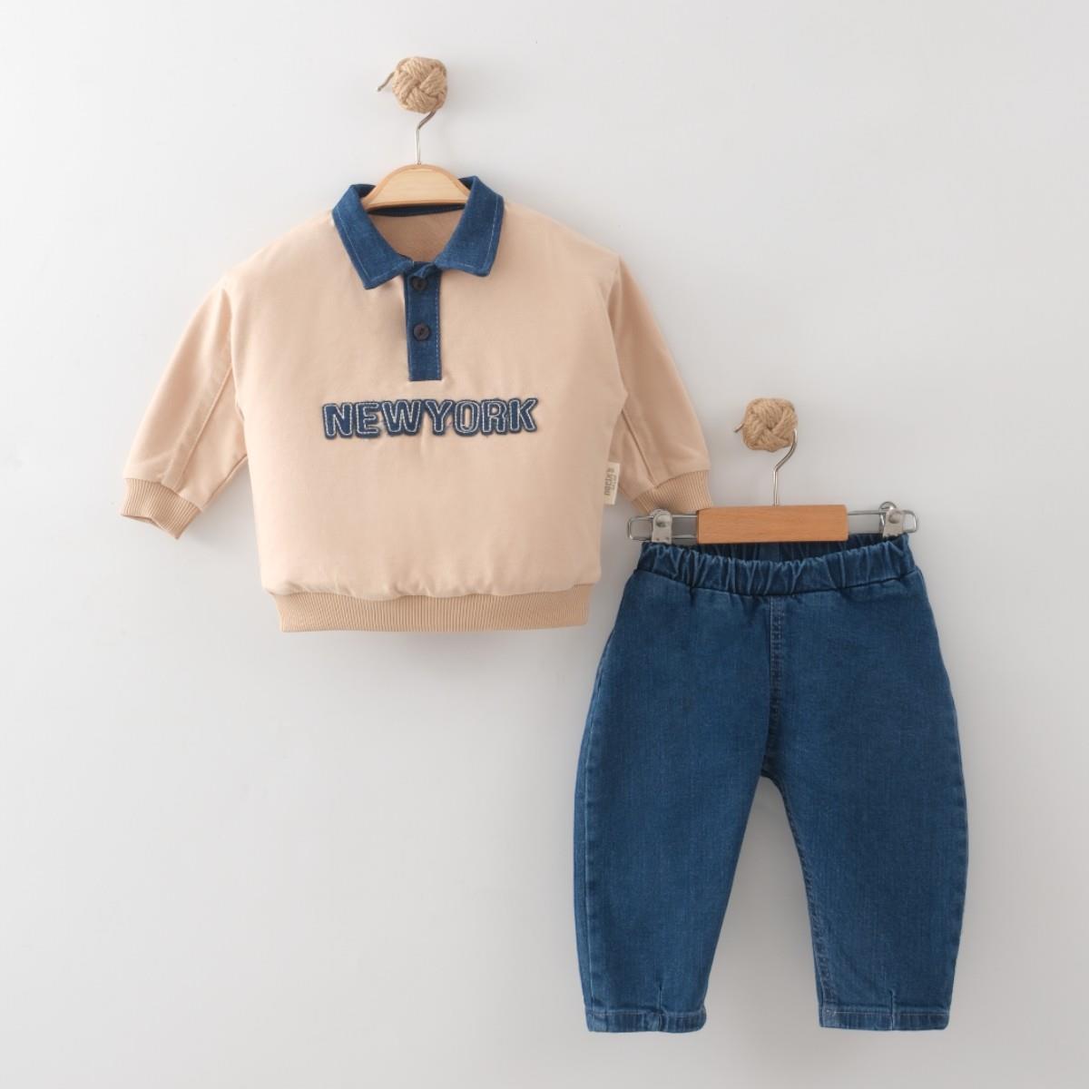 NEWYORK 2Lİ TAKIM ERKEK BEBEK 6-24 AY