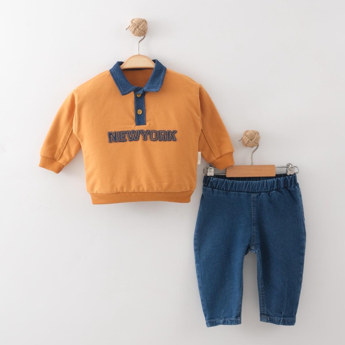 NEWYORK 2Lİ TAKIM ERKEK BEBEK 6-24 AY