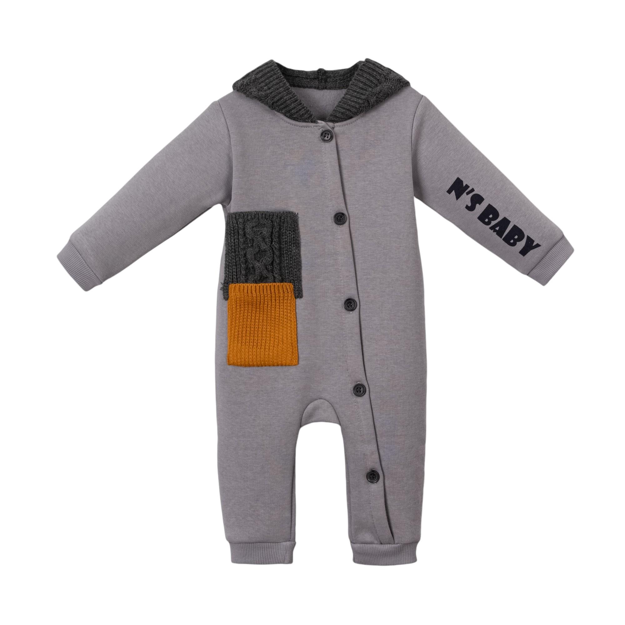 N'S Baby Erkek Bebek Kapüşonlu Tulum