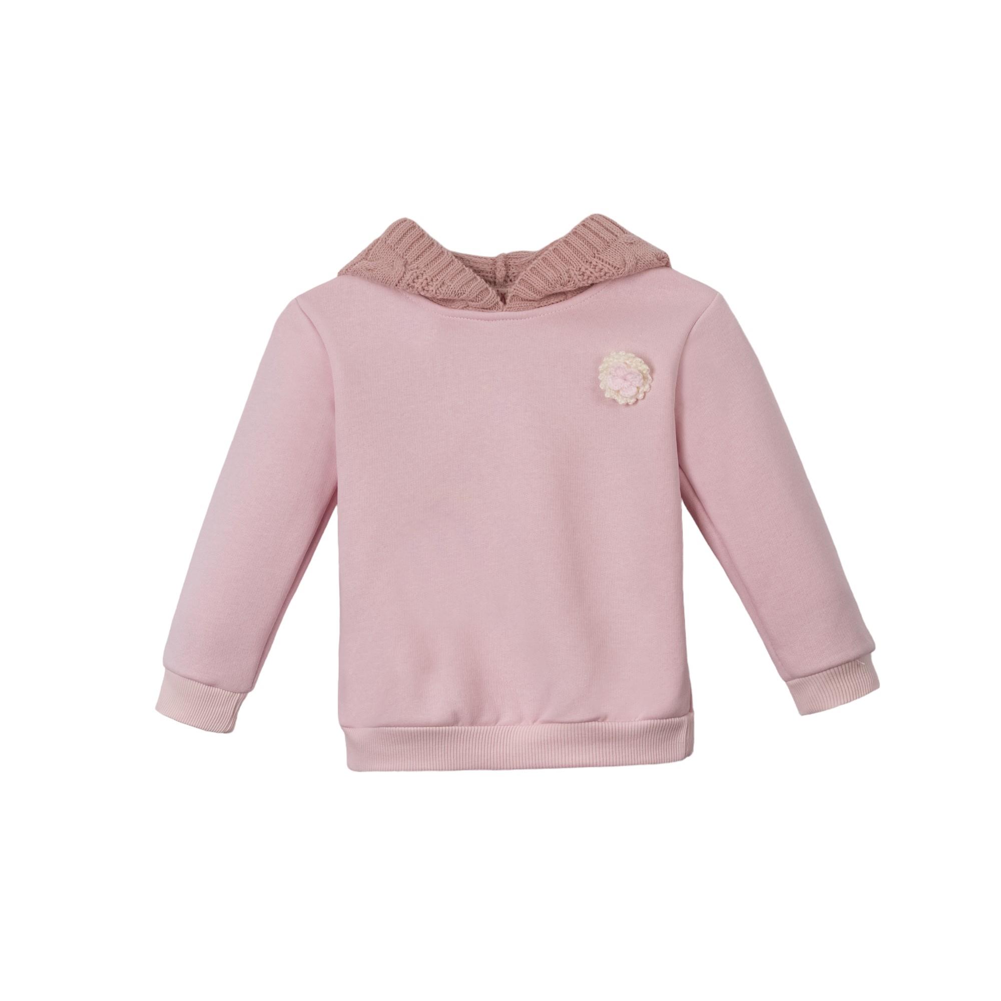 Örme Kapüşonlu Kız Çocuk İkili Takım