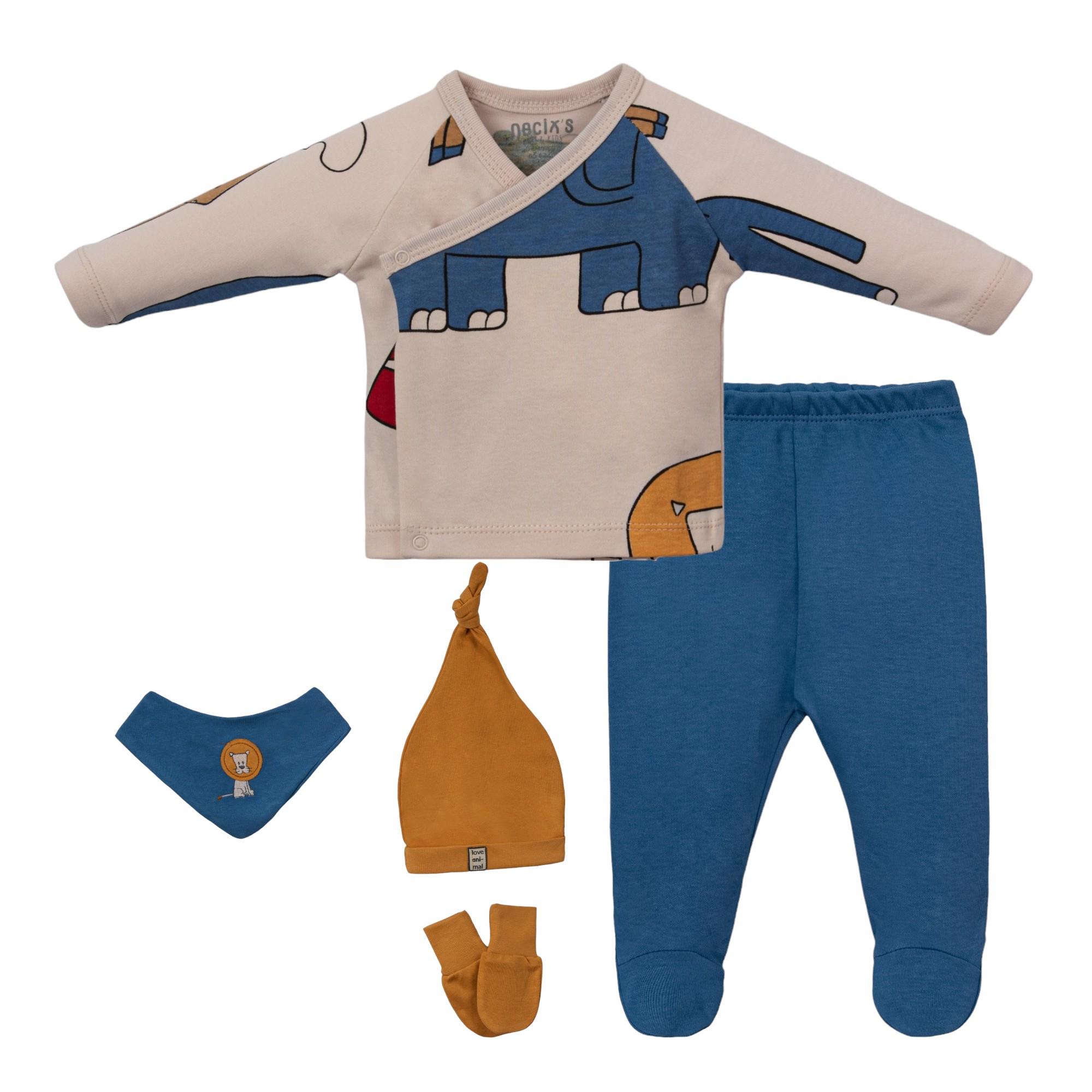 Painted Erkek Bebek Hastane Çıkışı Beşli Set