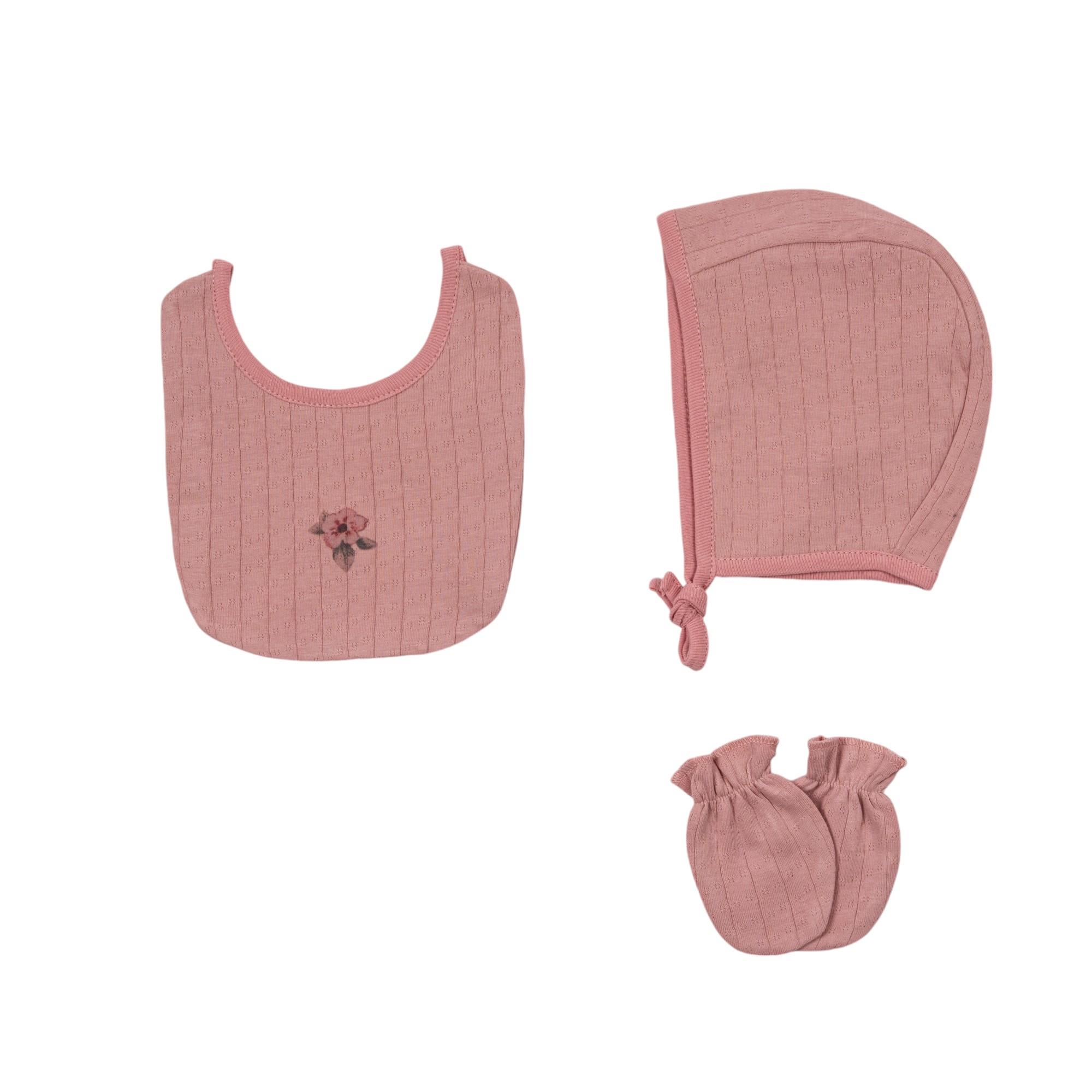 Panda Desenli Kız Bebek Hastane Çıkışı Beşli Set