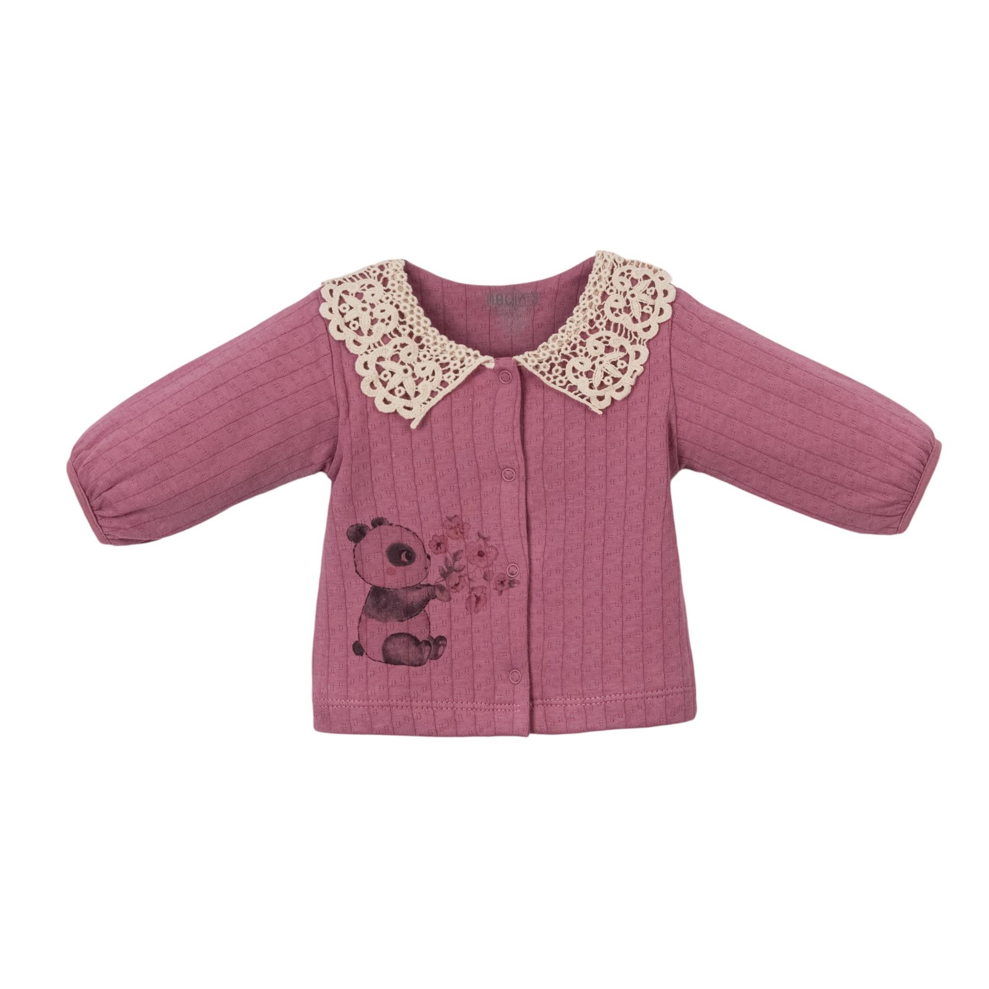 Panda Desenli Kız Bebek Hastane Çıkışı Beşli Set