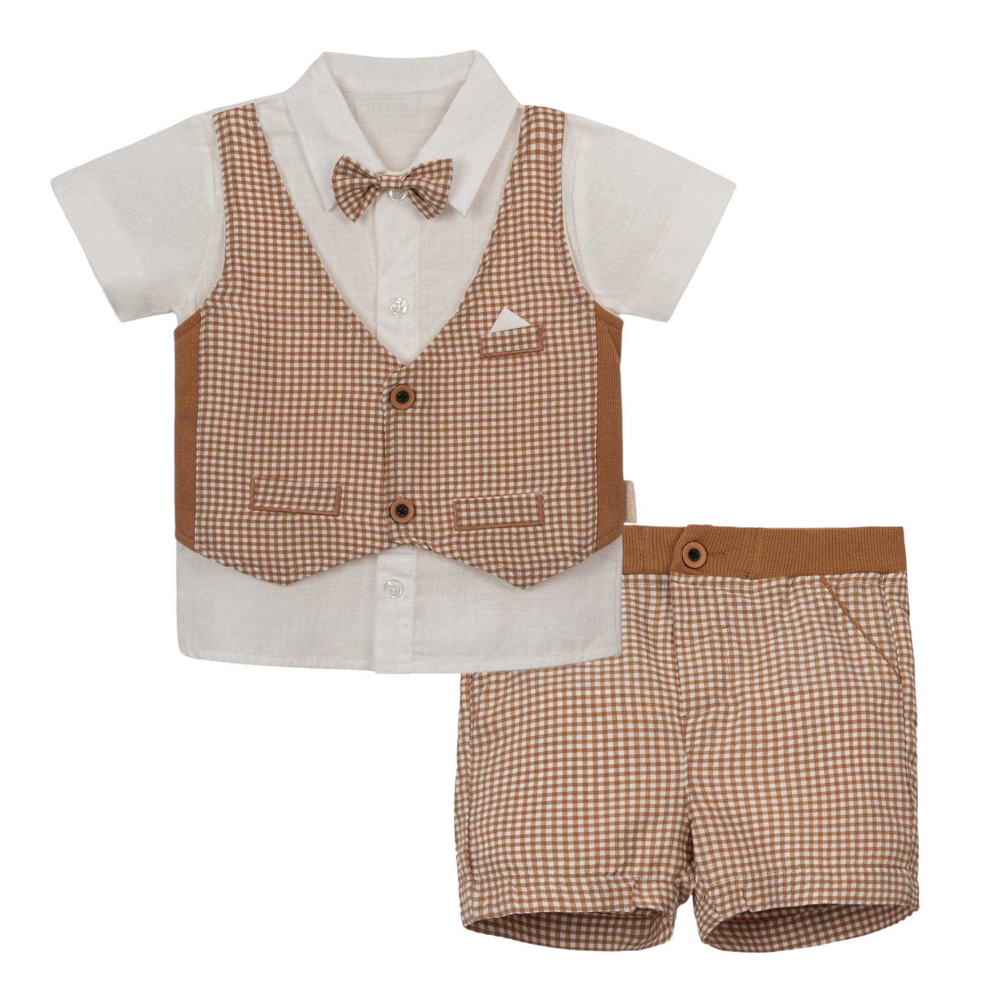 Reva Yelekli Erkek Bebek İkili Takım