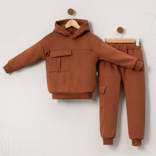 Robalı Sweatshirt Erkek Çocuk İkili Takım