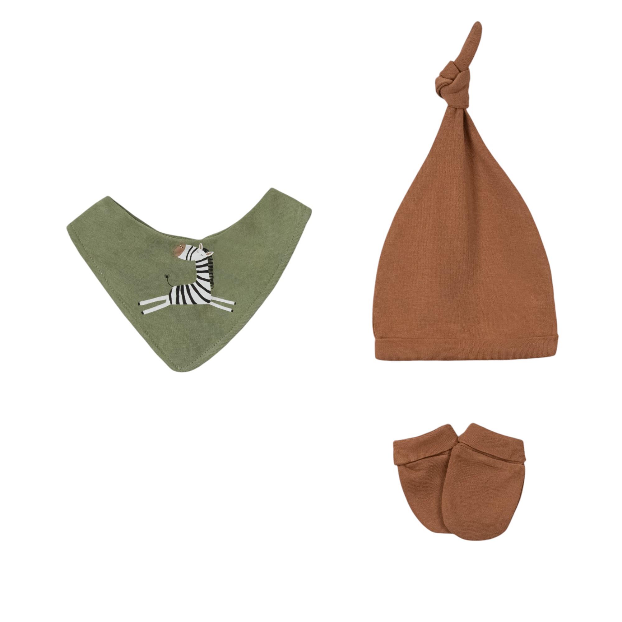 Safari Erkek Bebek Hastane Çıkışı Beşli Set