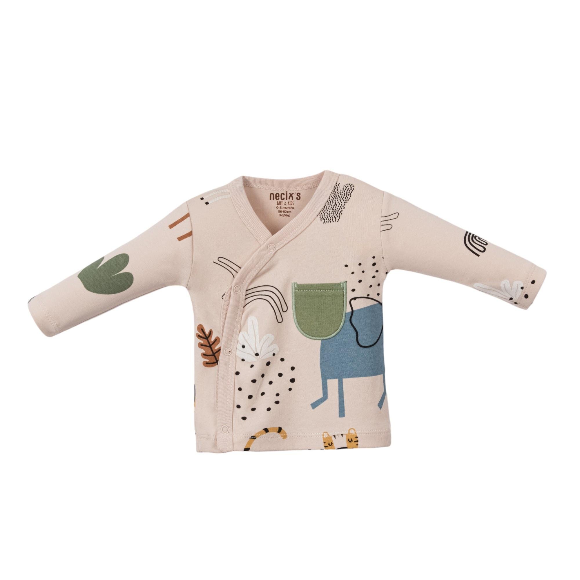 Safari Erkek Bebek Hastane Çıkışı Beşli Set