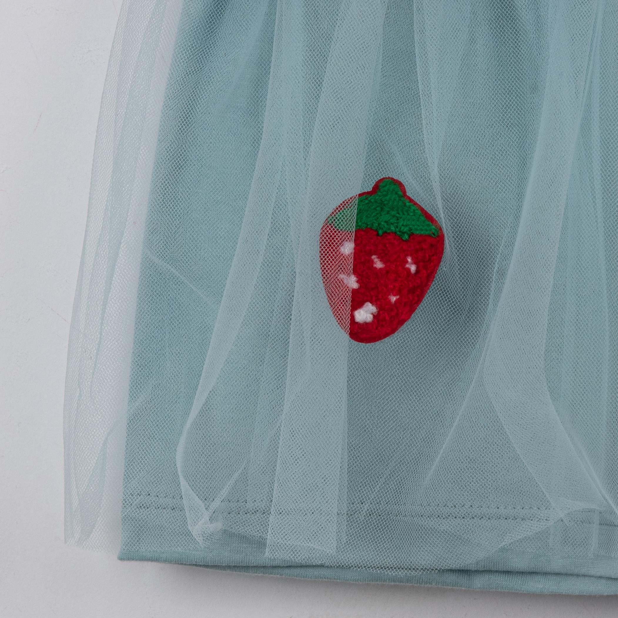 Santa Cruz Çilek Temalı Kız Bebek Elbise