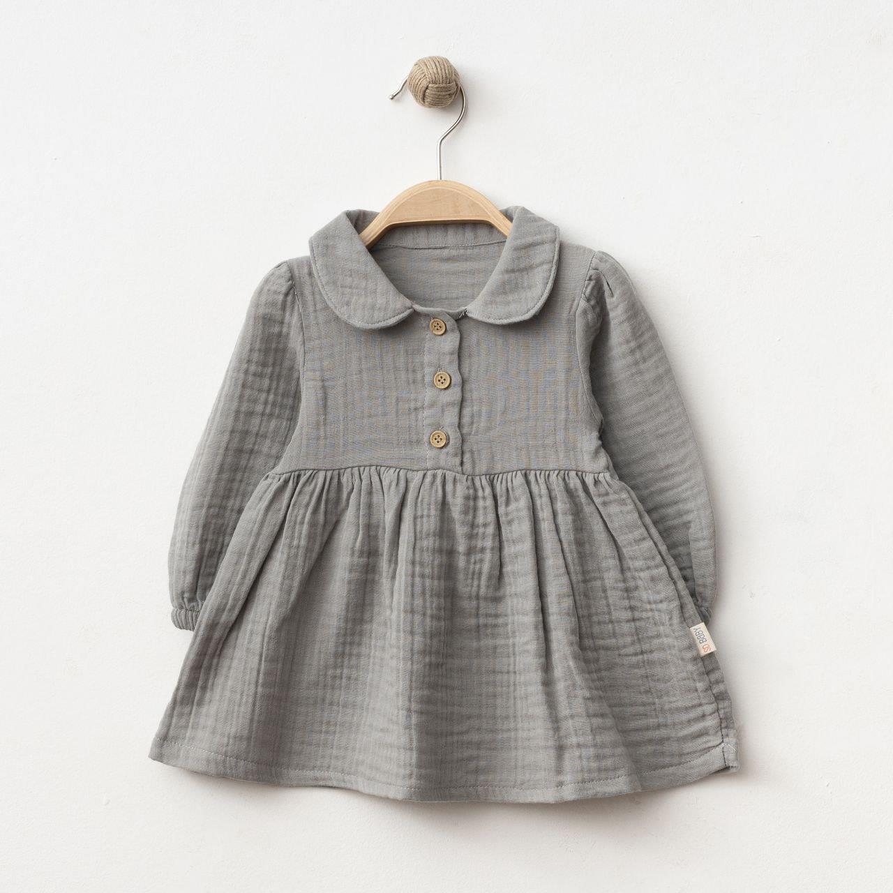 SD BABY BEBE YAKALI MÜSLİN ELBİSE