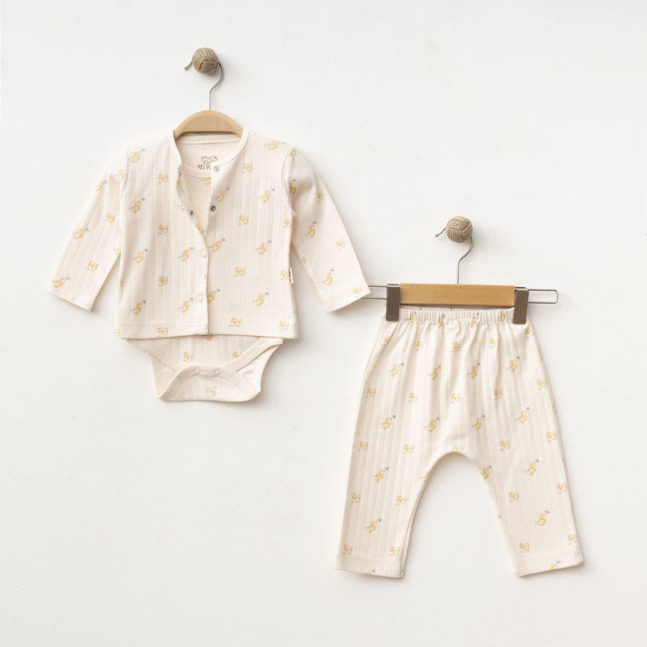 SD BABY CİVCİV DESENLİ 3 LÜ TAKIM 0-6 AY